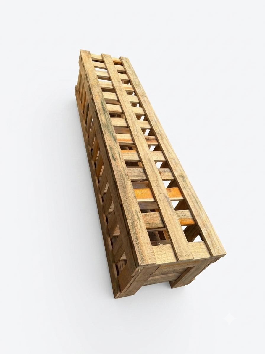 Wooden Crate Box for Poles