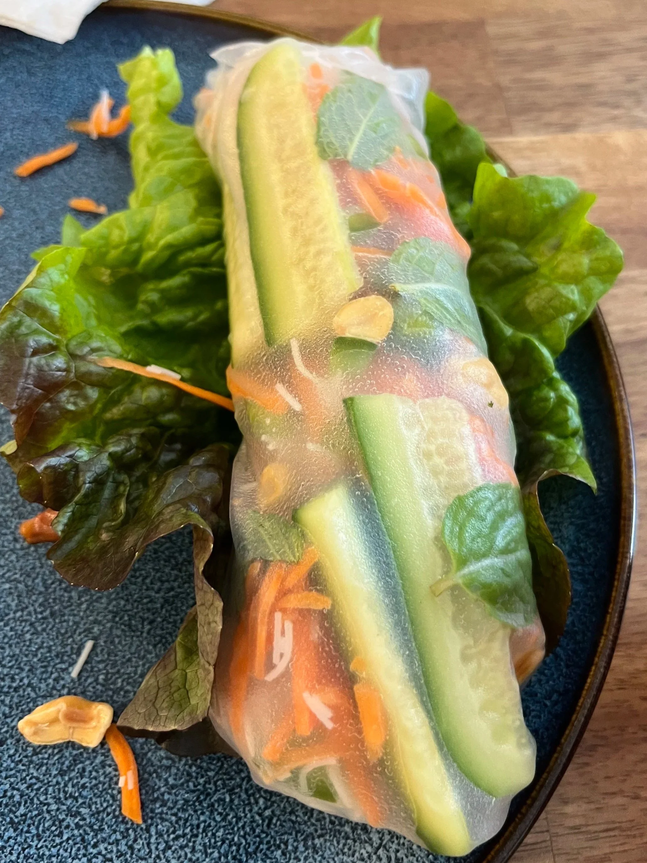 Thai Veggie Wraps with Peanut Sauce