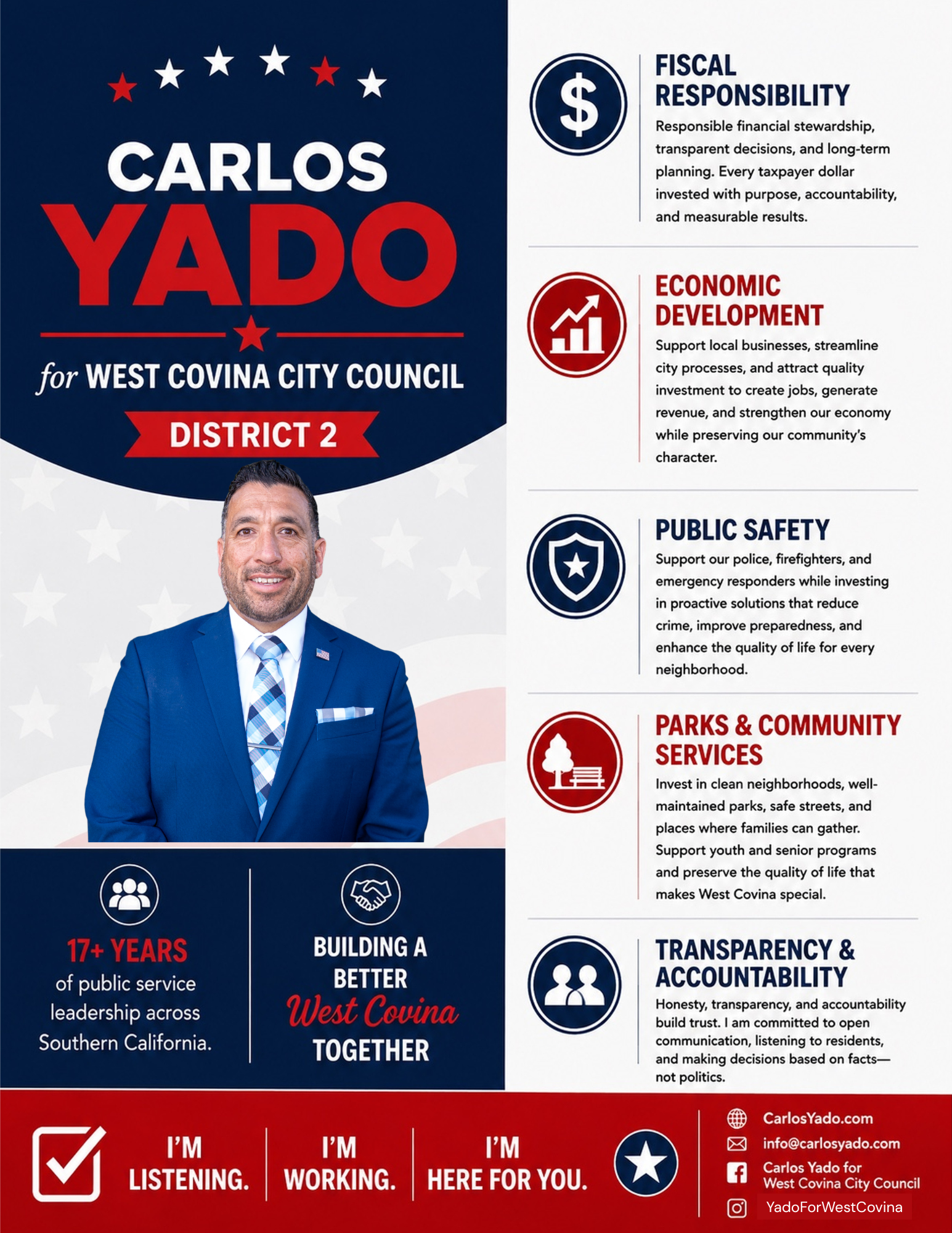 Campaign Walkpiece — Front: My Five Priorities.