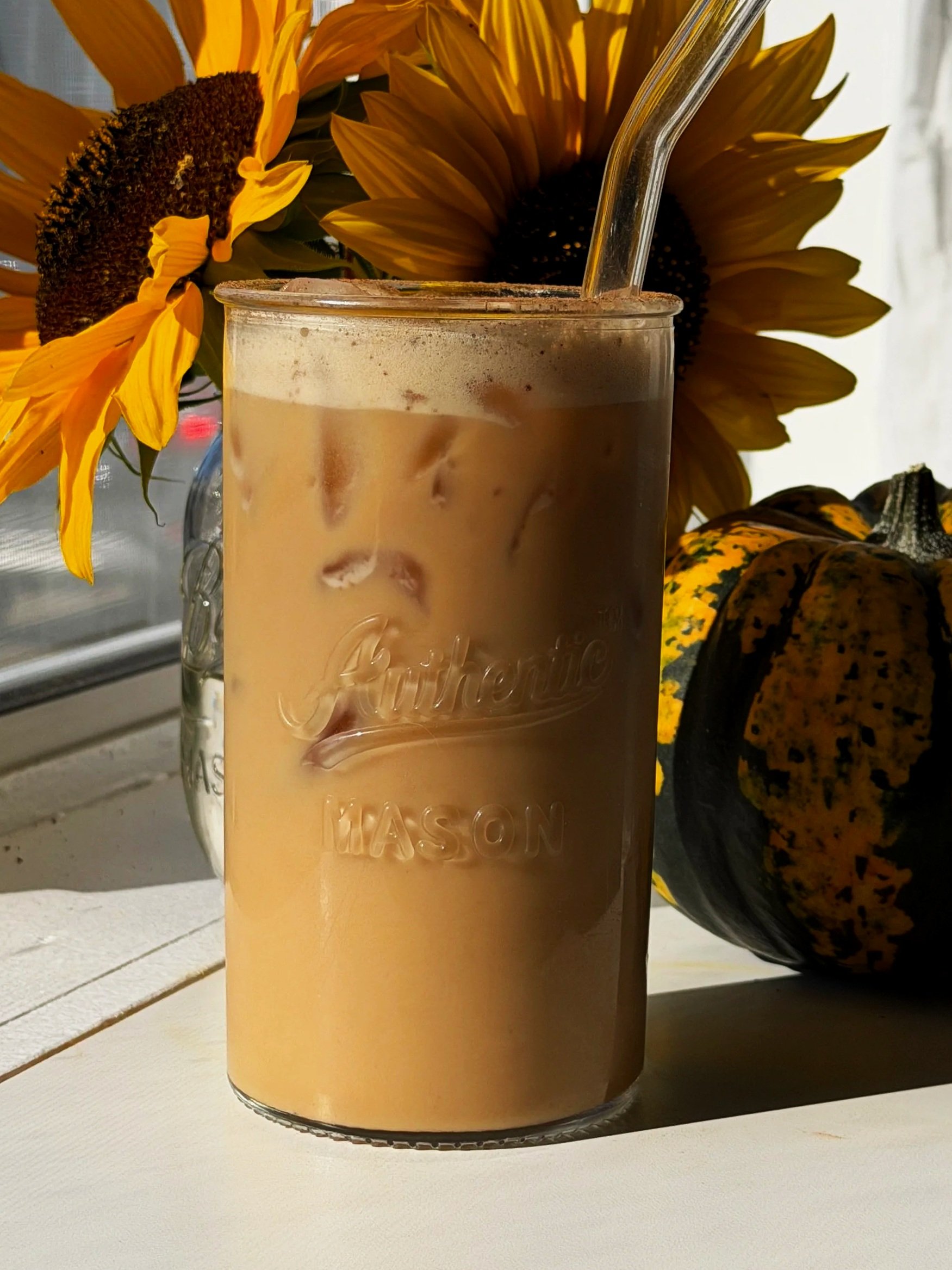 nutty pumpkin shaken latte