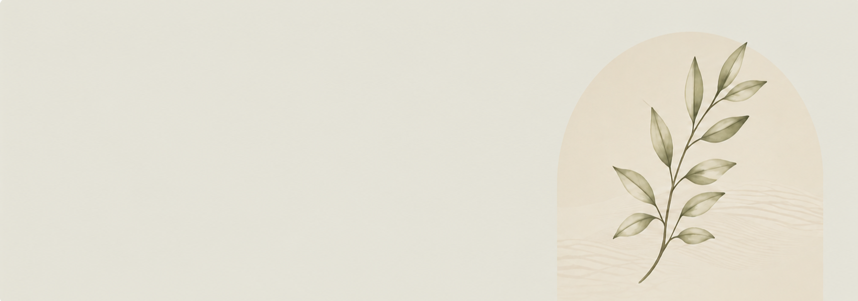 Digital art of a leafy branch with beige background and soft abstract design.