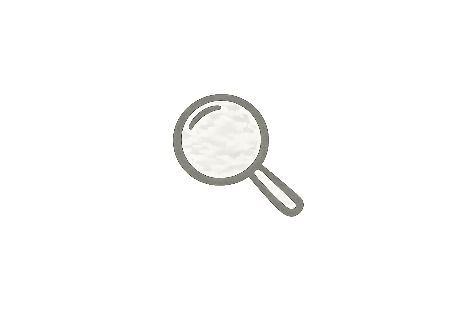A computer screen with a magnifying glass icon and pixelated colorful digital distortions.