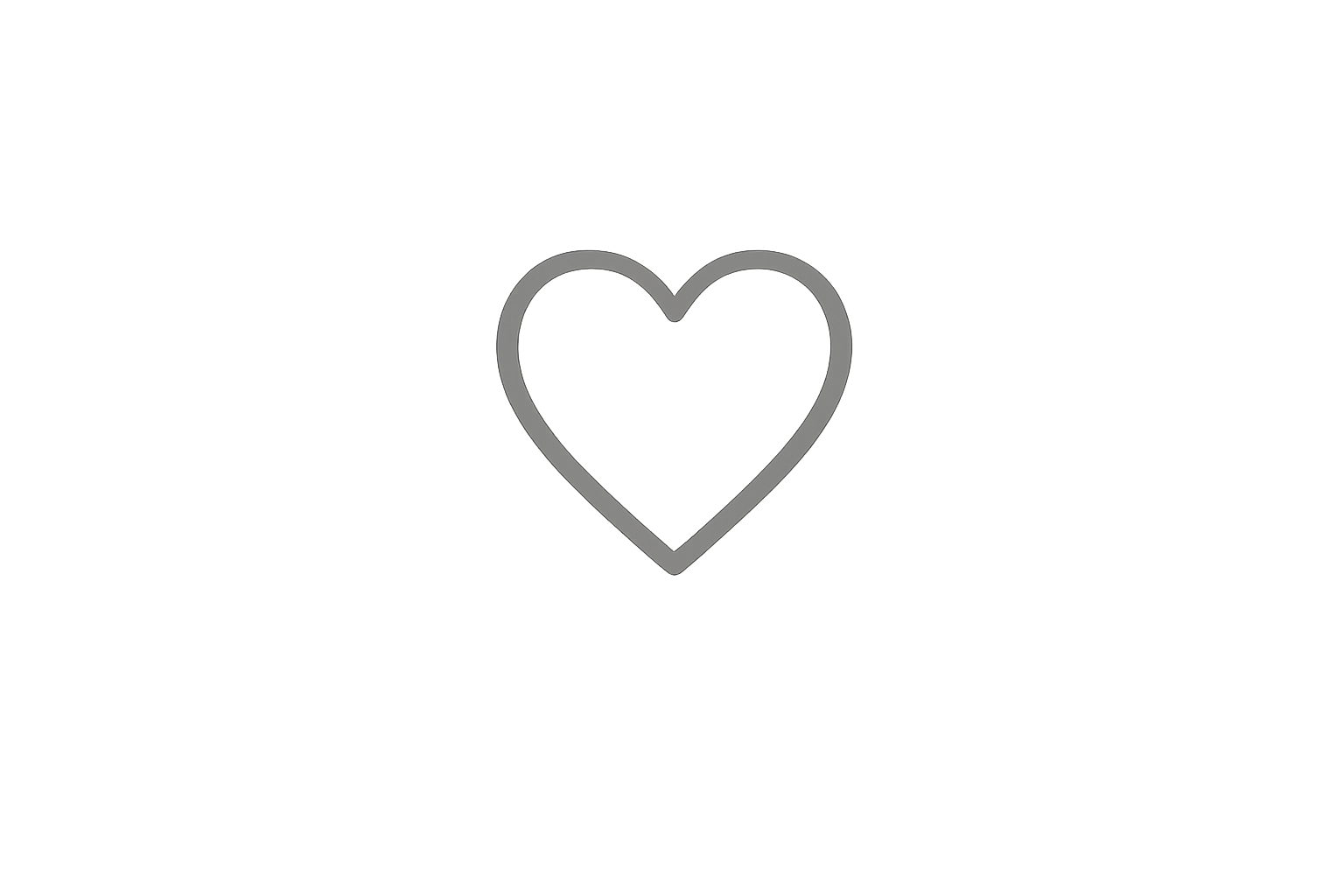 A graphic of a heart outline with the word "Love" written above it, in black background.