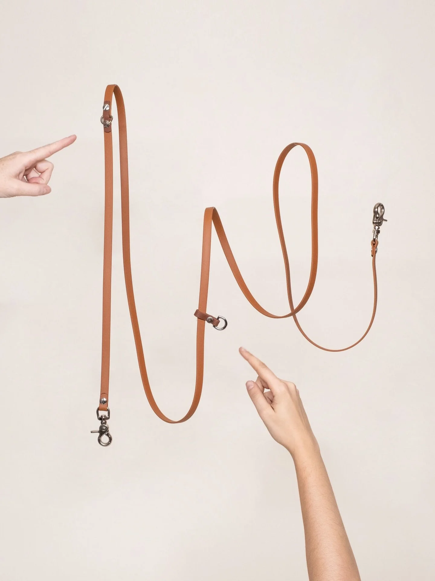 The 8-foot Everyday Leash! Hand-made by me in Vancouver, this 1/2inch width biothane leash is available in a variety of colour combos as well as both brass and nickel hardware. Use it as a classic leash with a handle or clip it to the sliding d-ring 