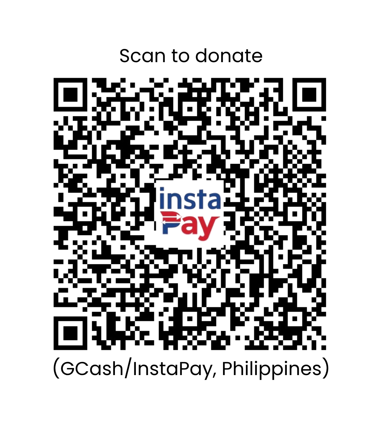 Neon sign that reads 'insta pay' in blue and red colors