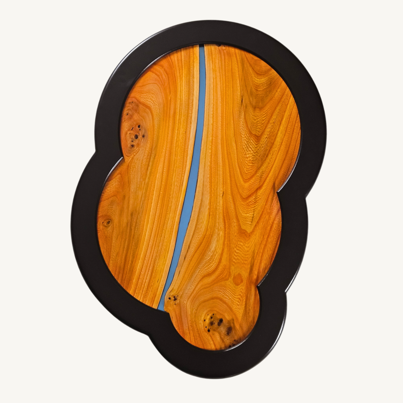 Sunkiss, 2026. Reclaimed hardwood, resin, mixed media - 31" x 22" x 1"