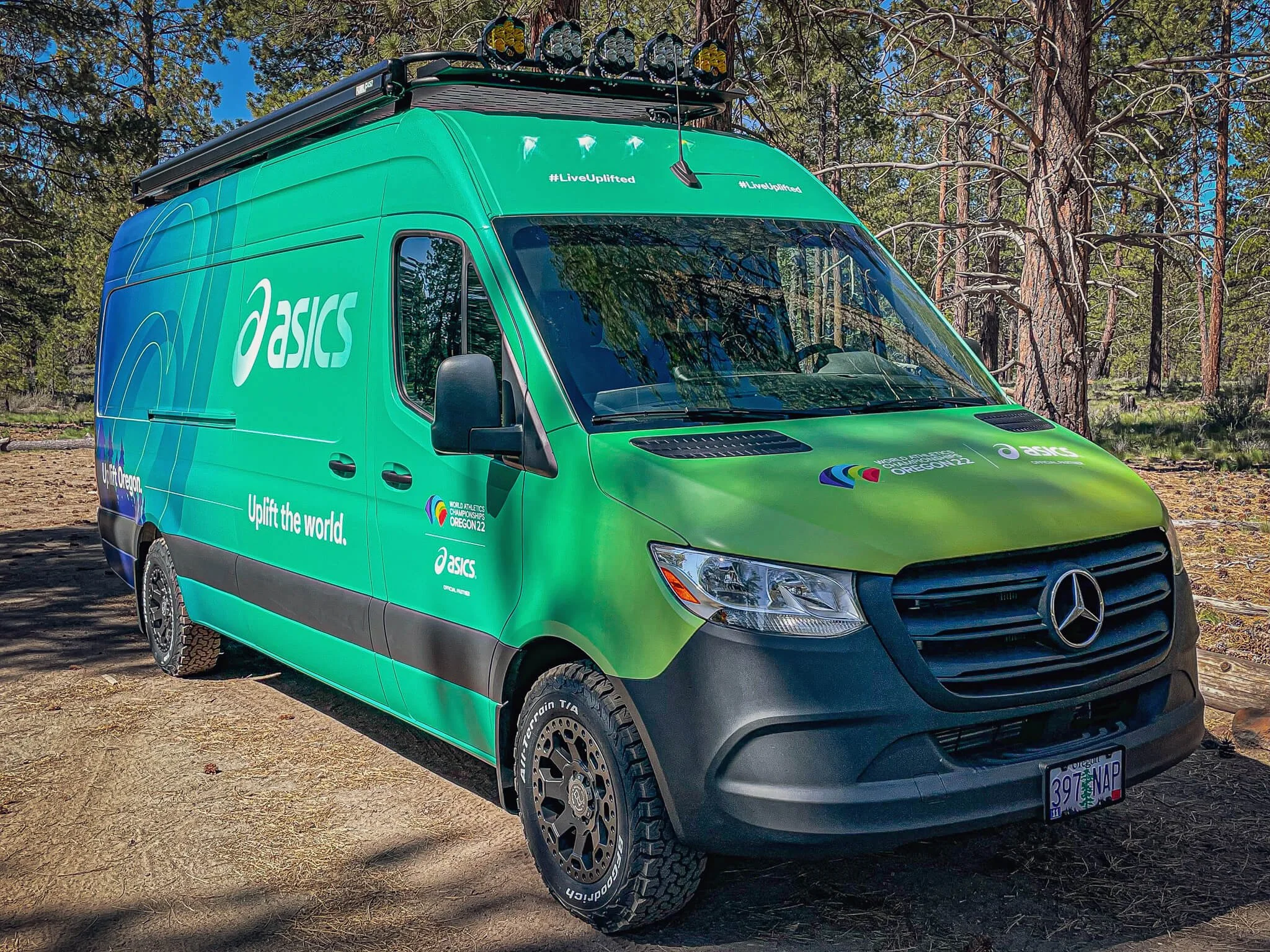Custom built Sprinter Van for Asics promotional vehicle