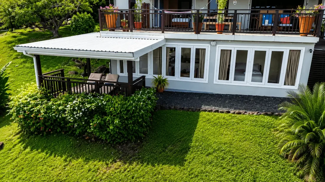 Studio villa exterior with a garden in Coubaril, Saint Lucia