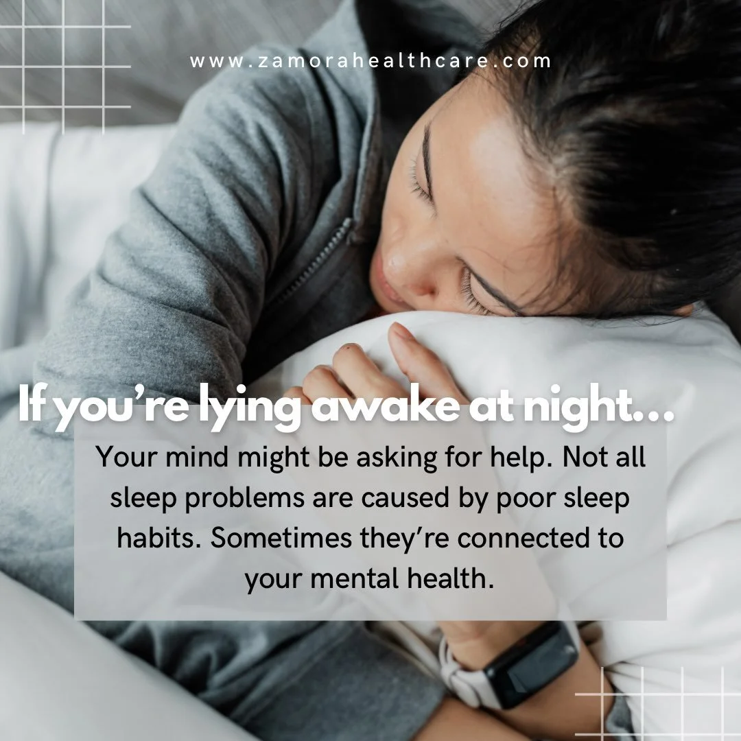 Difficulty falling asleep. Waking up throughout the night. Racing thoughts that won&rsquo;t quiet down.

Sleep problems are often one of the first signs that something deeper may be going on. While stress can certainly play a role, persistent sleep i