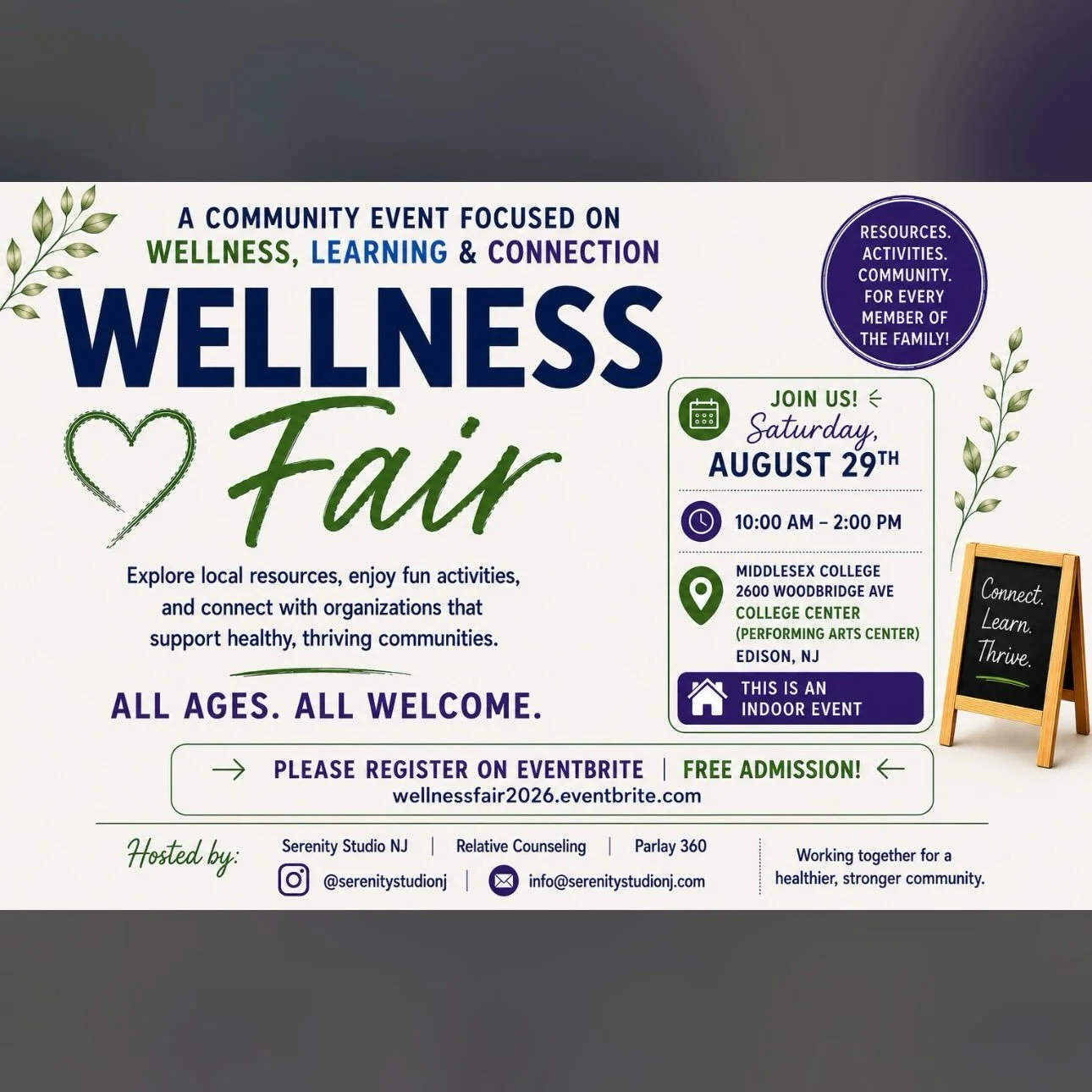 🌿 Wellness Fair! 🌿

Join us August 29 from 10 AM&ndash;2 PM for a FREE community Wellness Fair! 🎉

✨ FREE admission
👨&zwj;👩&zwj;👧&zwj;👦 All ages welcome
🤝 Meet and support local businesses and community resources!

💚 Zamora Healthcare will b