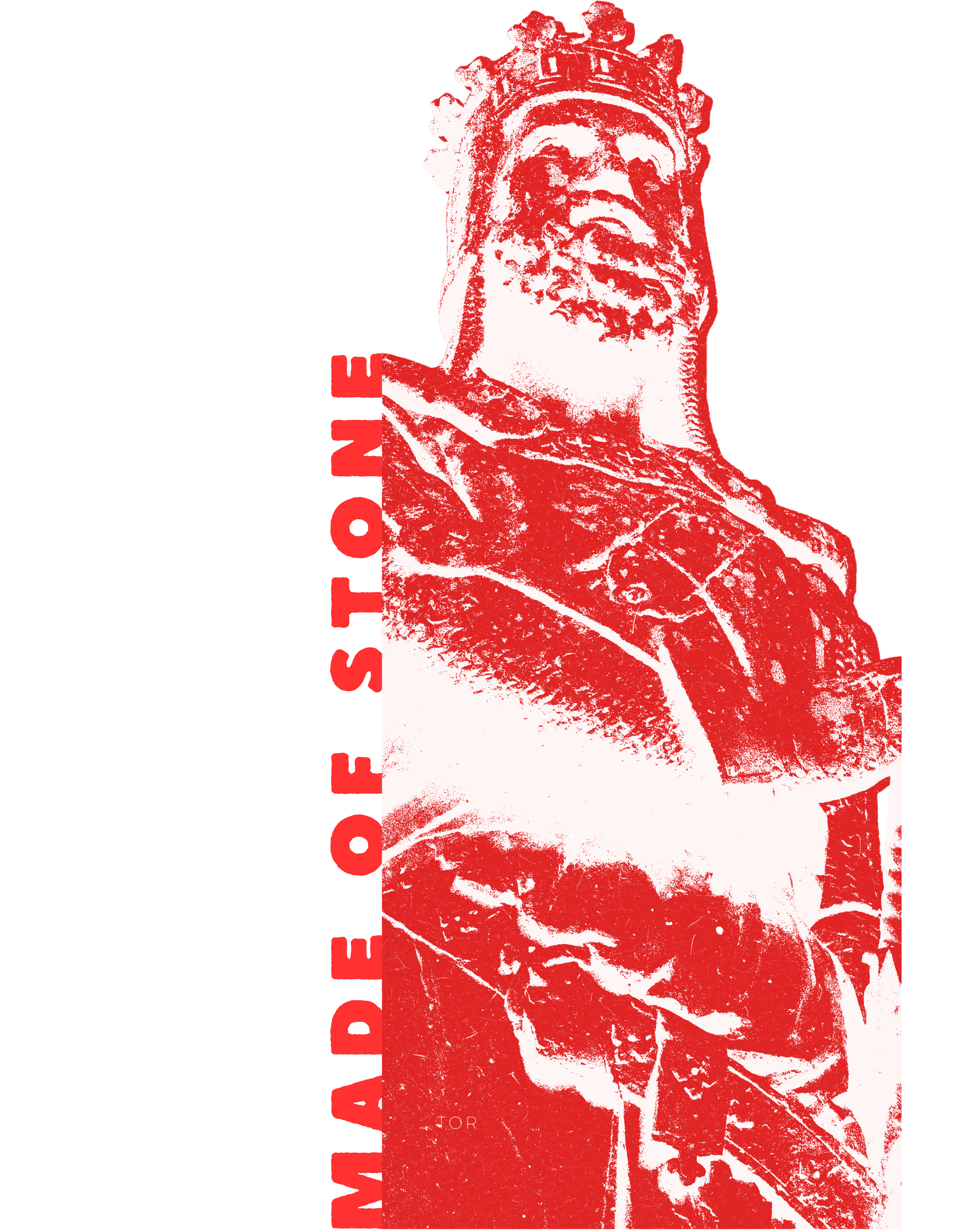 Graphic of President Abraham Lincoln in red with the word "DEFEAT" written vertically along the side.