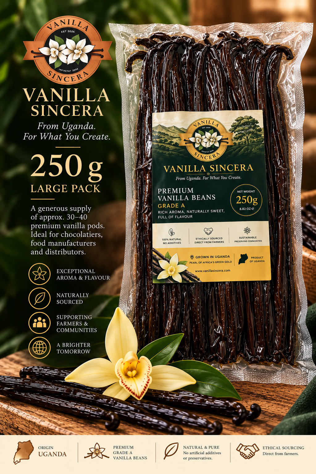 GRADE A 250 g Discovery Sample Selected for premium culinary applications