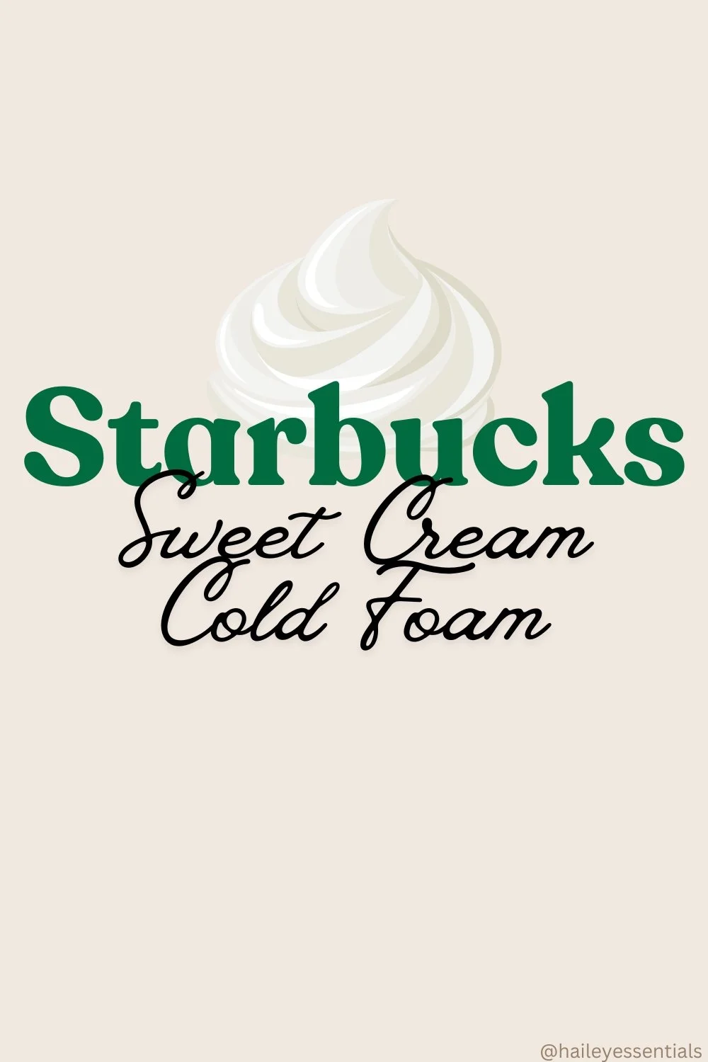 STARBUCKS SWEET CREAM COLD FOAM RECIPE