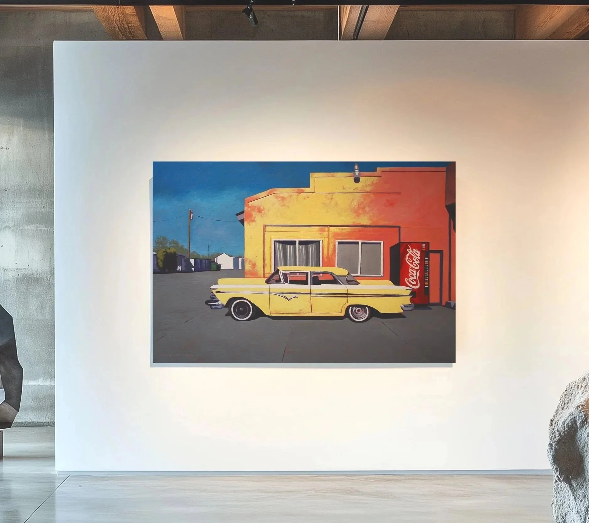 Lemon Yellow Cab Company | Route 66 | Williams AZ | 36 x 24” | oil on canvas
