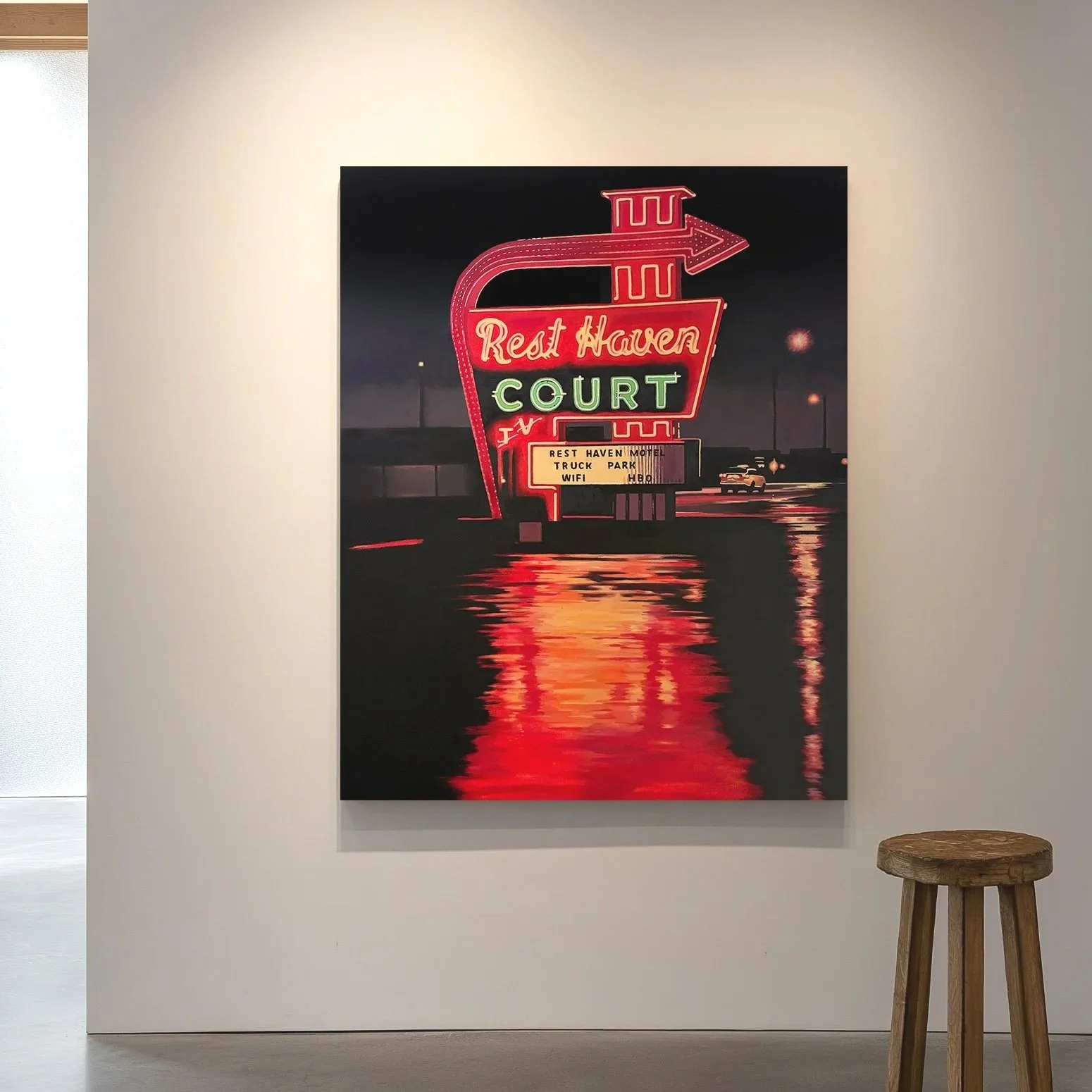 Rest Haven Court | Rt 66 Springfield, MO | 36 x 48” | oil on canvas | SOLD