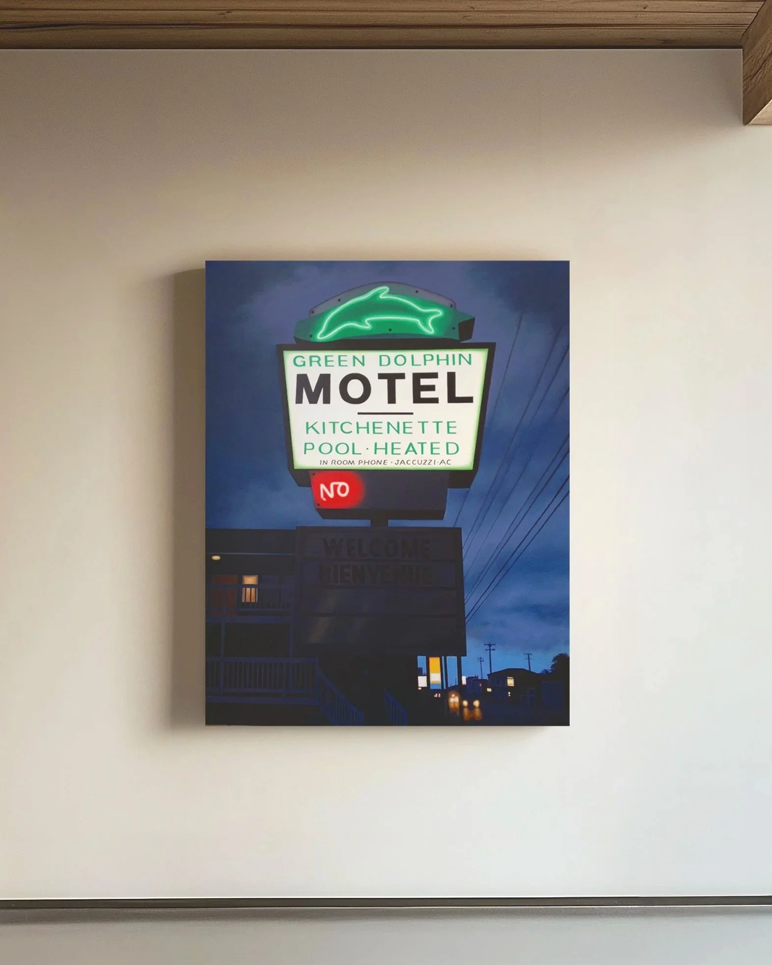 Green Dolphin Motel | Old Orchard Beach, ME | 36 x 48” | oil on canvas,