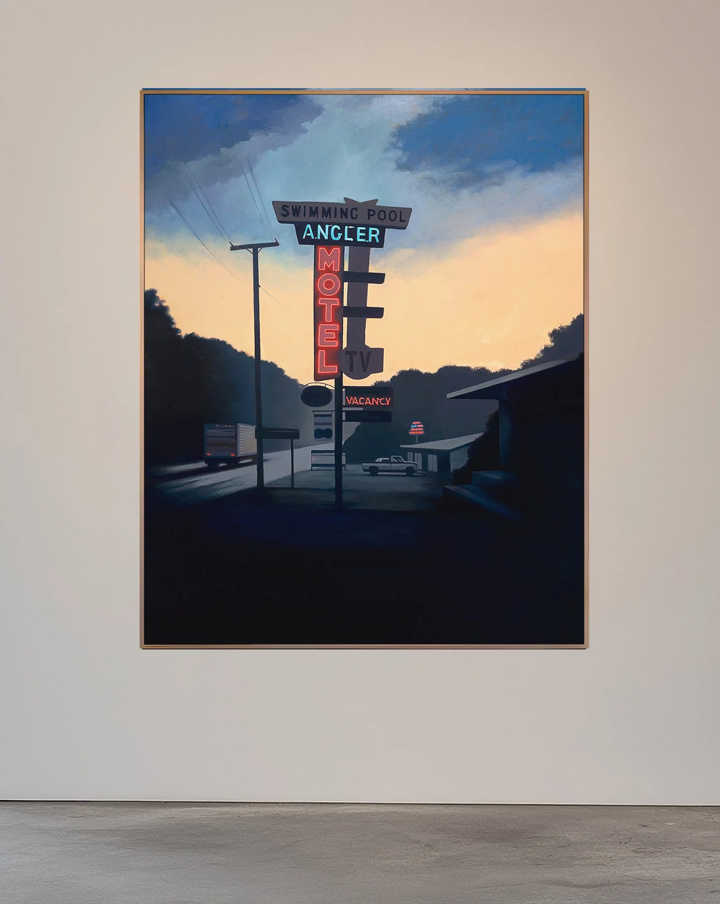 Dusk at the Angler Motel | 36 x 48” | oil on canvas | SOLD