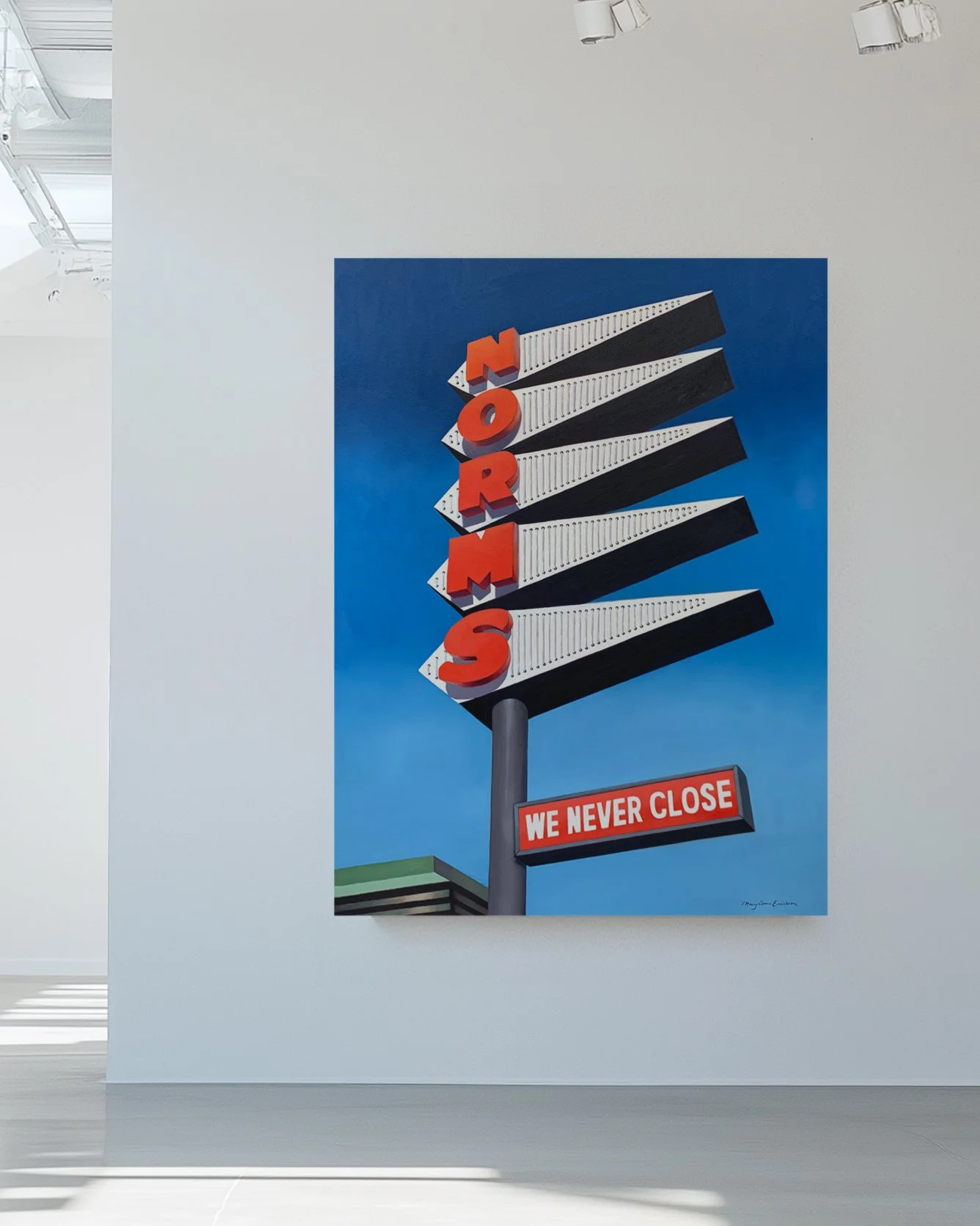 Norms Diner |  Los Angeles, CA | 38"x52” | Oil on Canvas