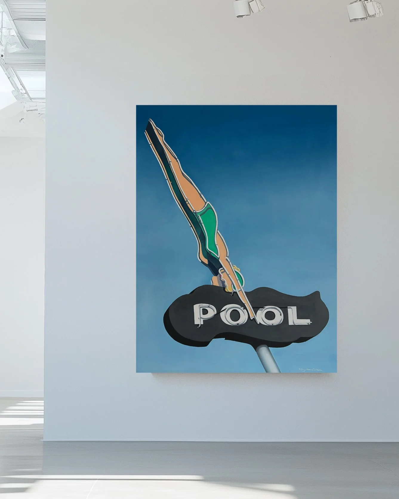 Diving Girl | Route 66 | 30"x40" | Oil on Canvas