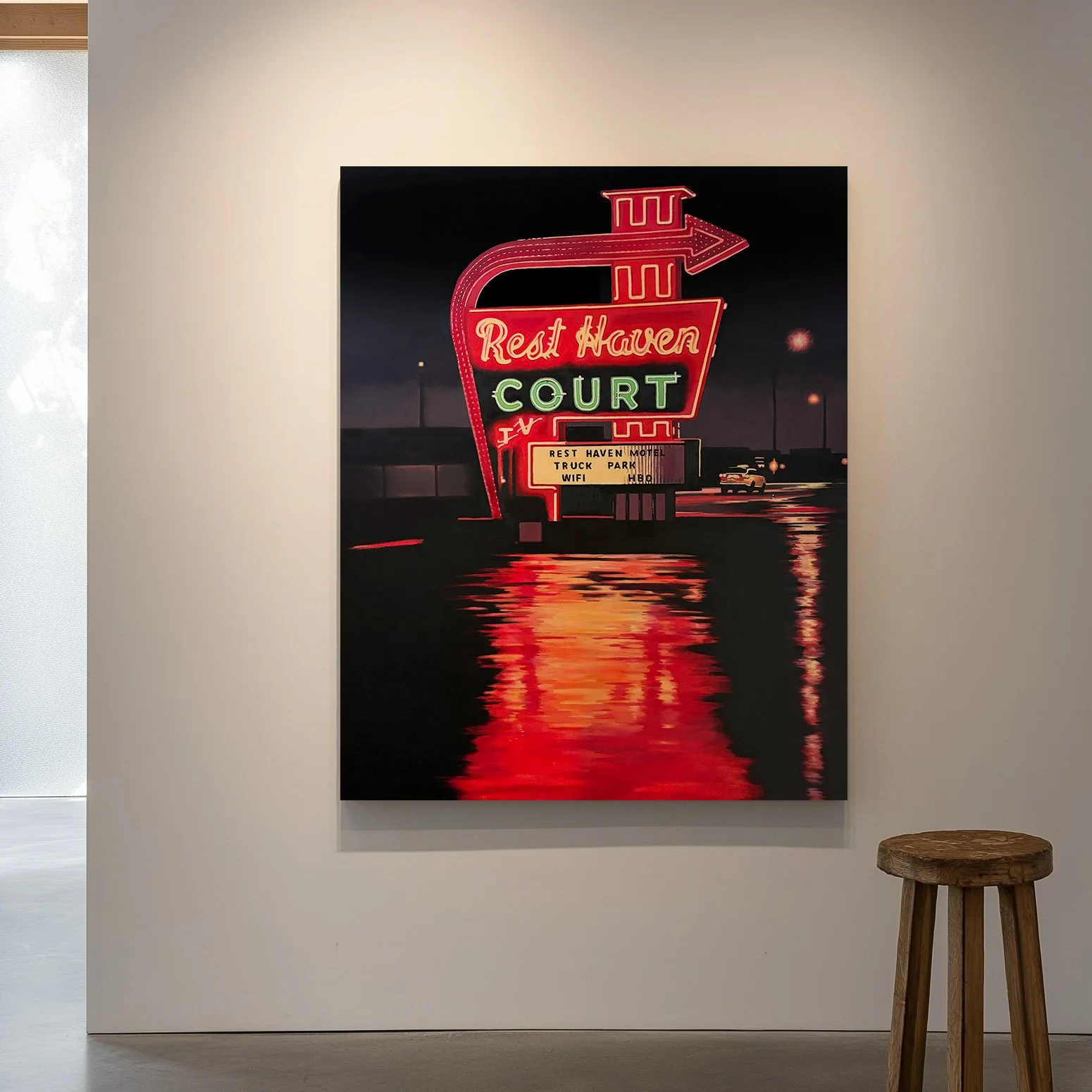 Rest Haven Court, Route 66 | Springfield, MO | 36"x48” | Oil on Canvas | SOLD