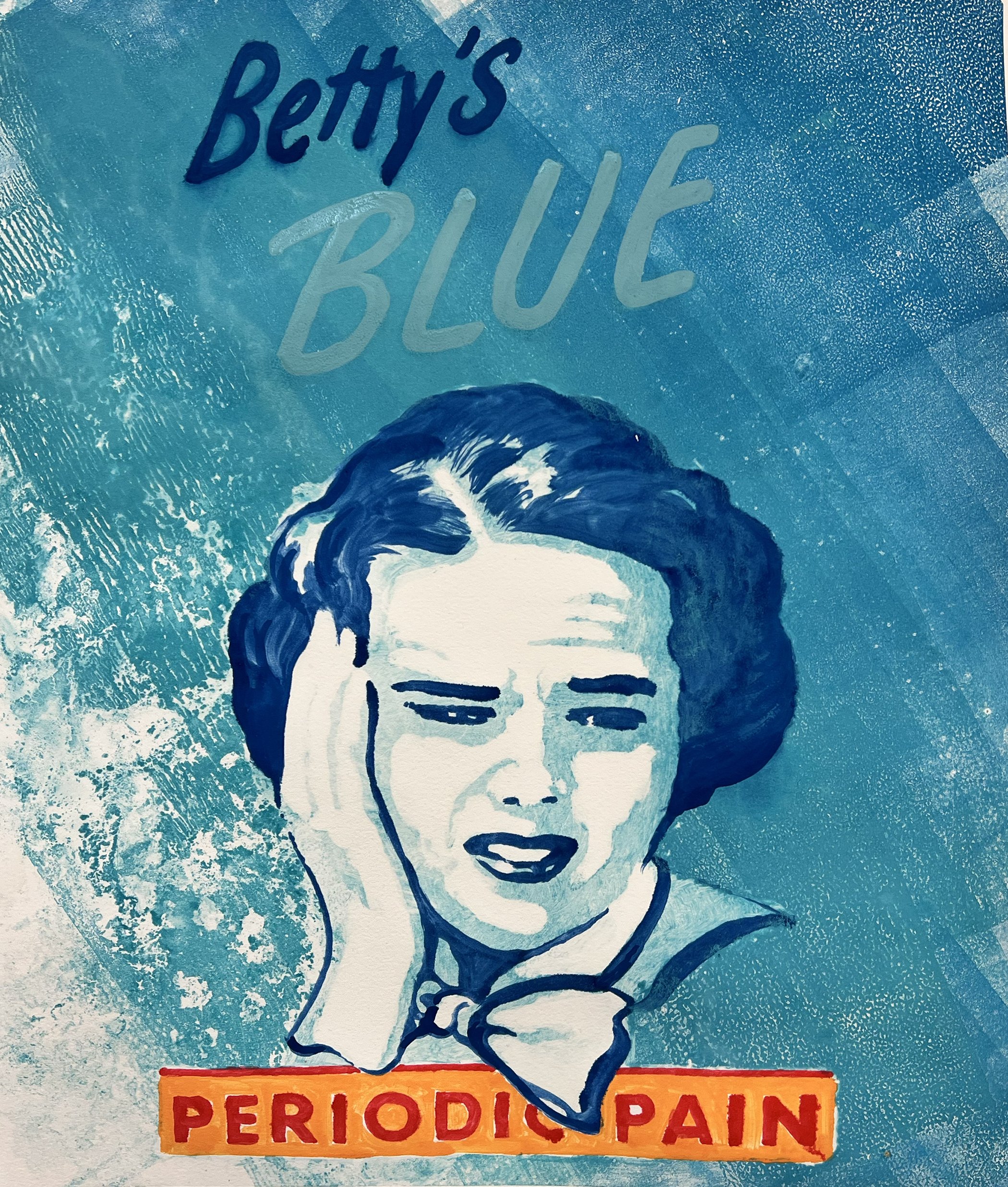 Betty's Blue | monotype | 14x16.75”