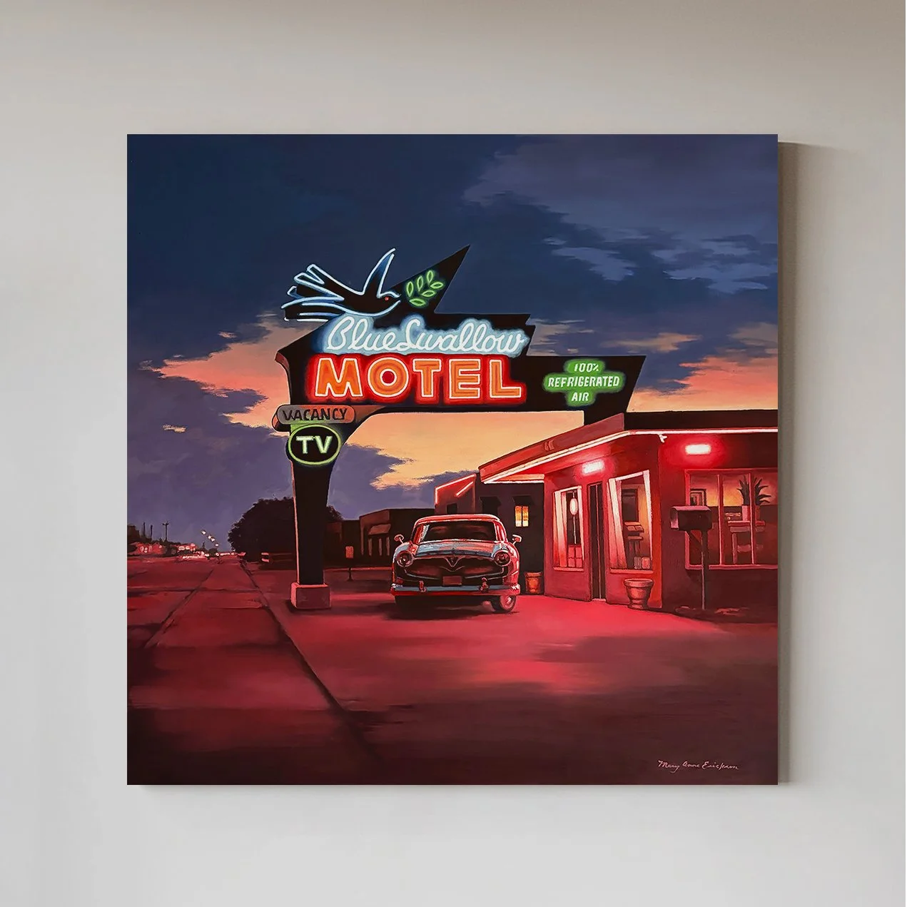 Blue Swallow Motel | Tucumcari, NM | 36"x36” | Oil on Canvas
