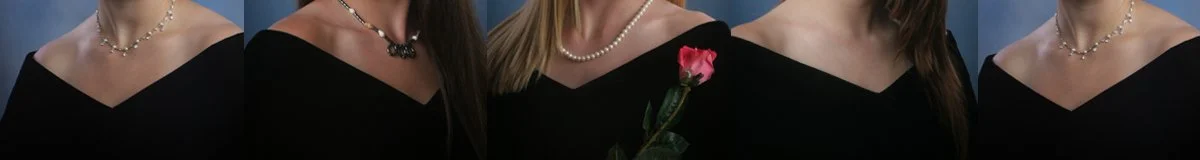 V-neckline detail on a black velvet senior photography drape