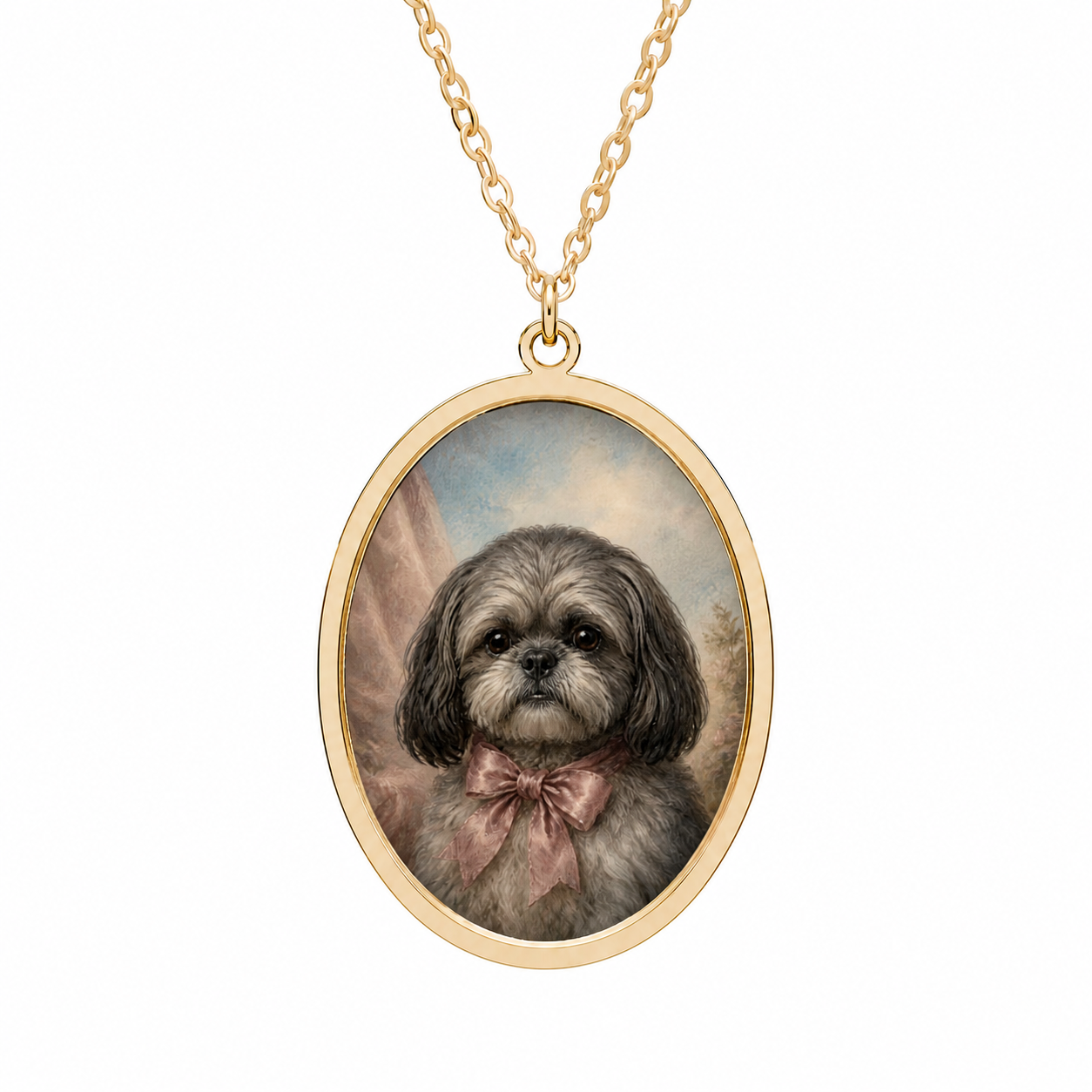 Custom Portrait Miniature Pendant — Companion Animal