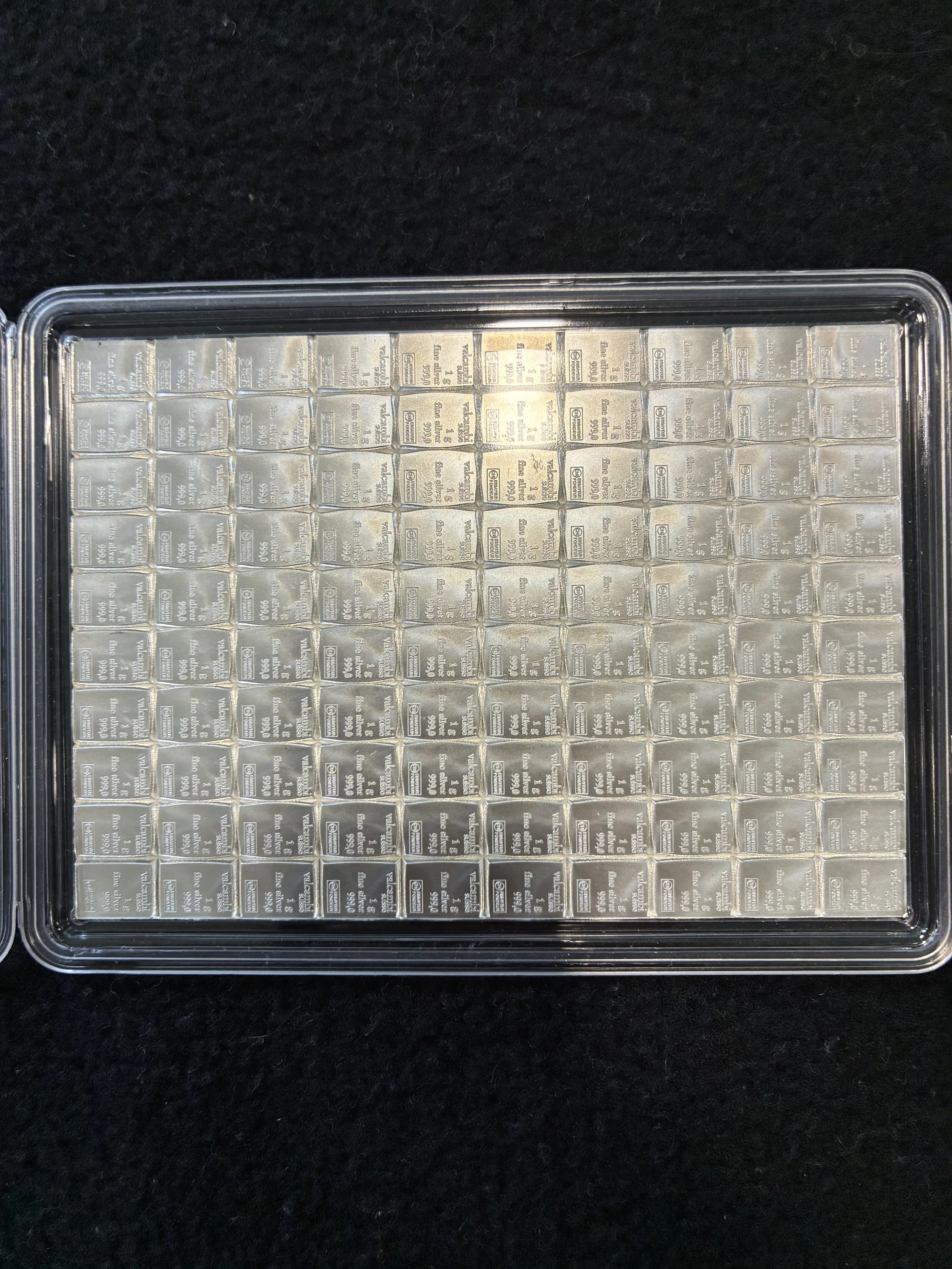 valcambi suisse 100g fine silver combo bar