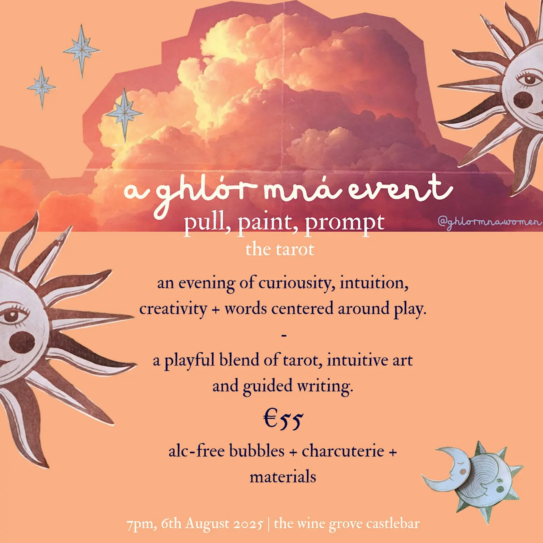 pull, paint, prompt the tarot: 6th August, The Wine Grove
