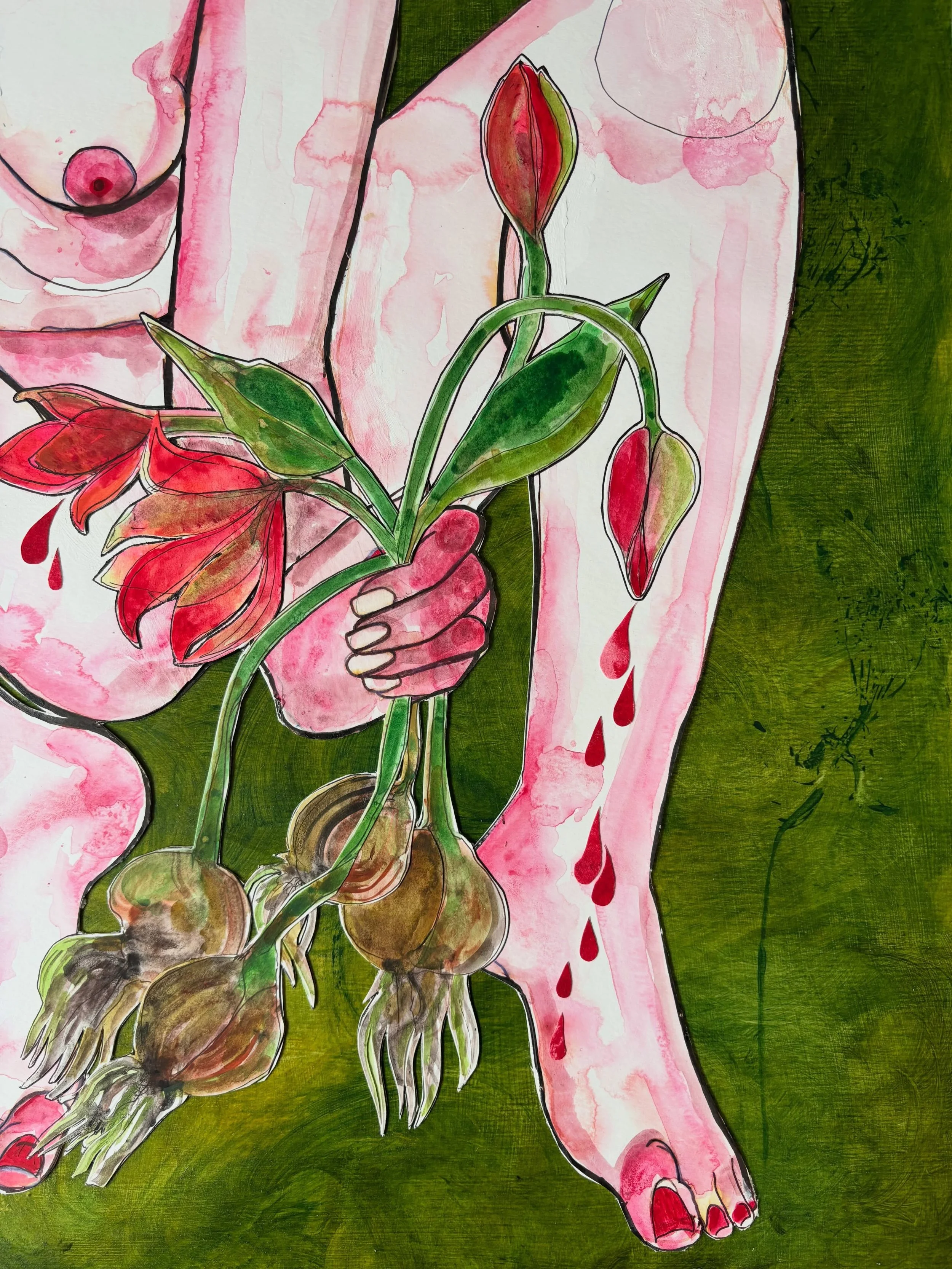 ❣️a glimpse into my process of working towards finishing a piece that I started painting over a year ago, that I didn&rsquo;t realize wasn&rsquo;t actually finished then, but I&rsquo;m understanding it wasn&rsquo;t, maybe it is now, maybe not, but it