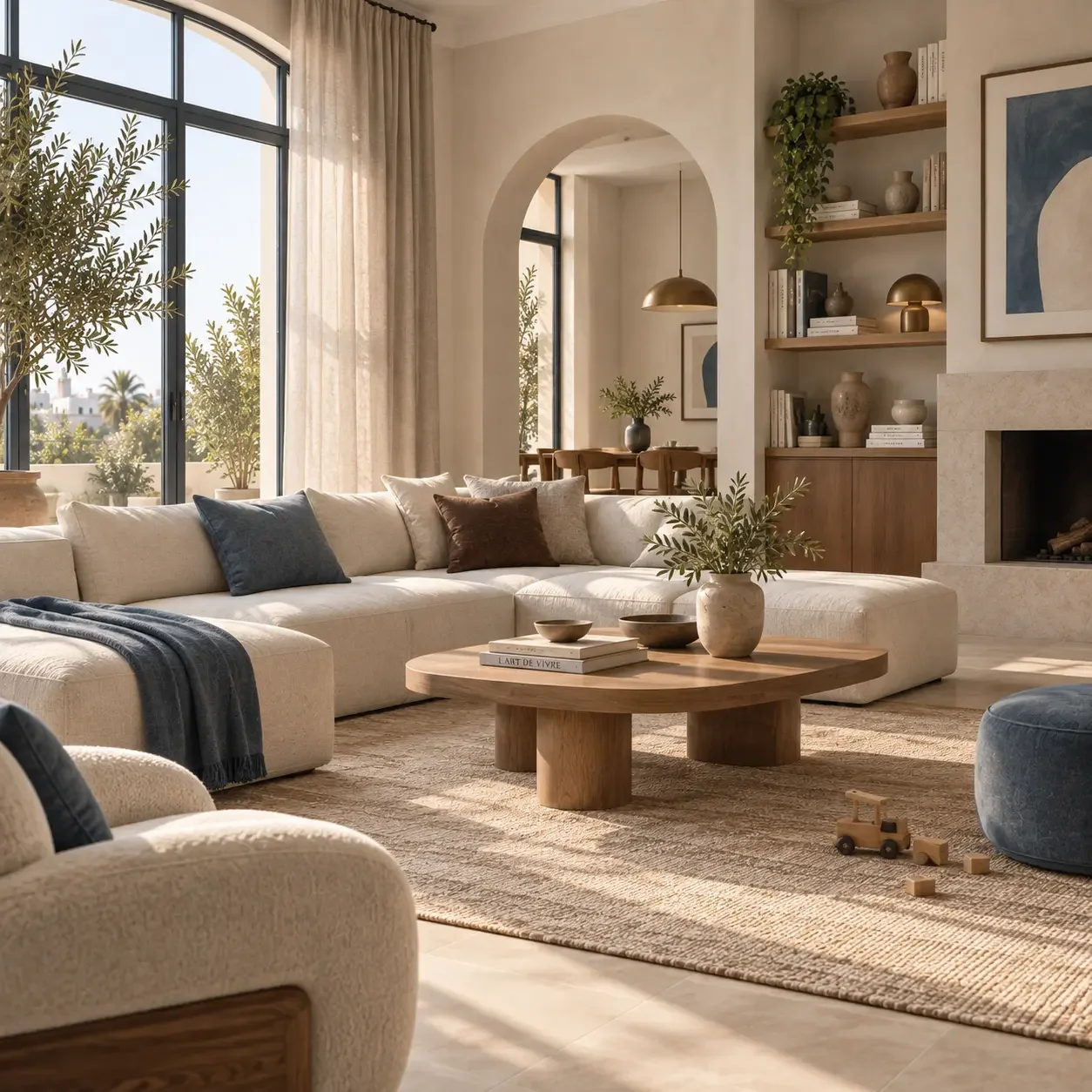 Aménagement intérieur d'un salon à Casablanca après rénovation