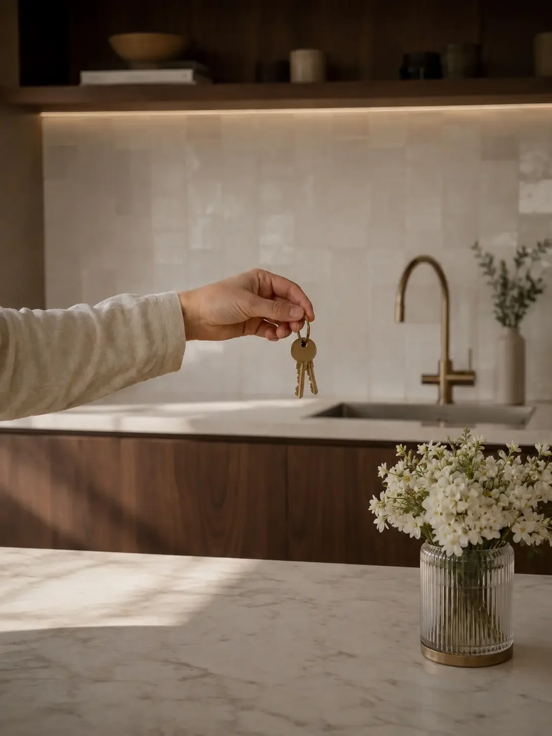 Remise de clés suite à la rénovation d'un appartement clé en main
