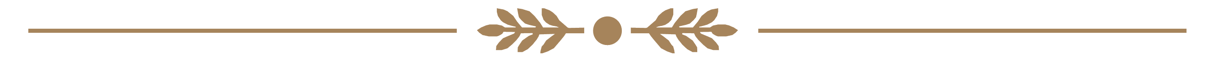 Decorative banner with gold and beige laurel and line design.