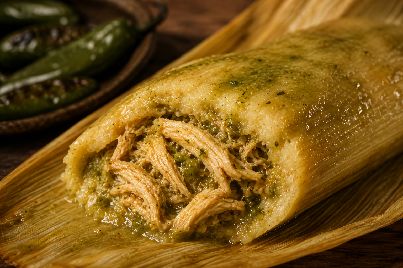 Hatch Green Chile Verde Tamale