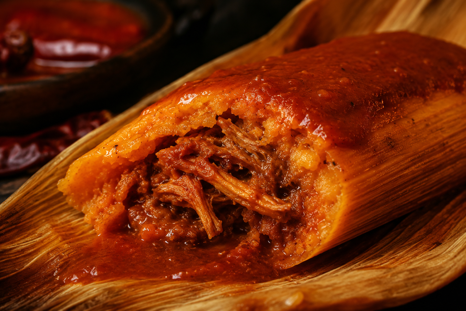 Traditional Pork Rojo Tamale