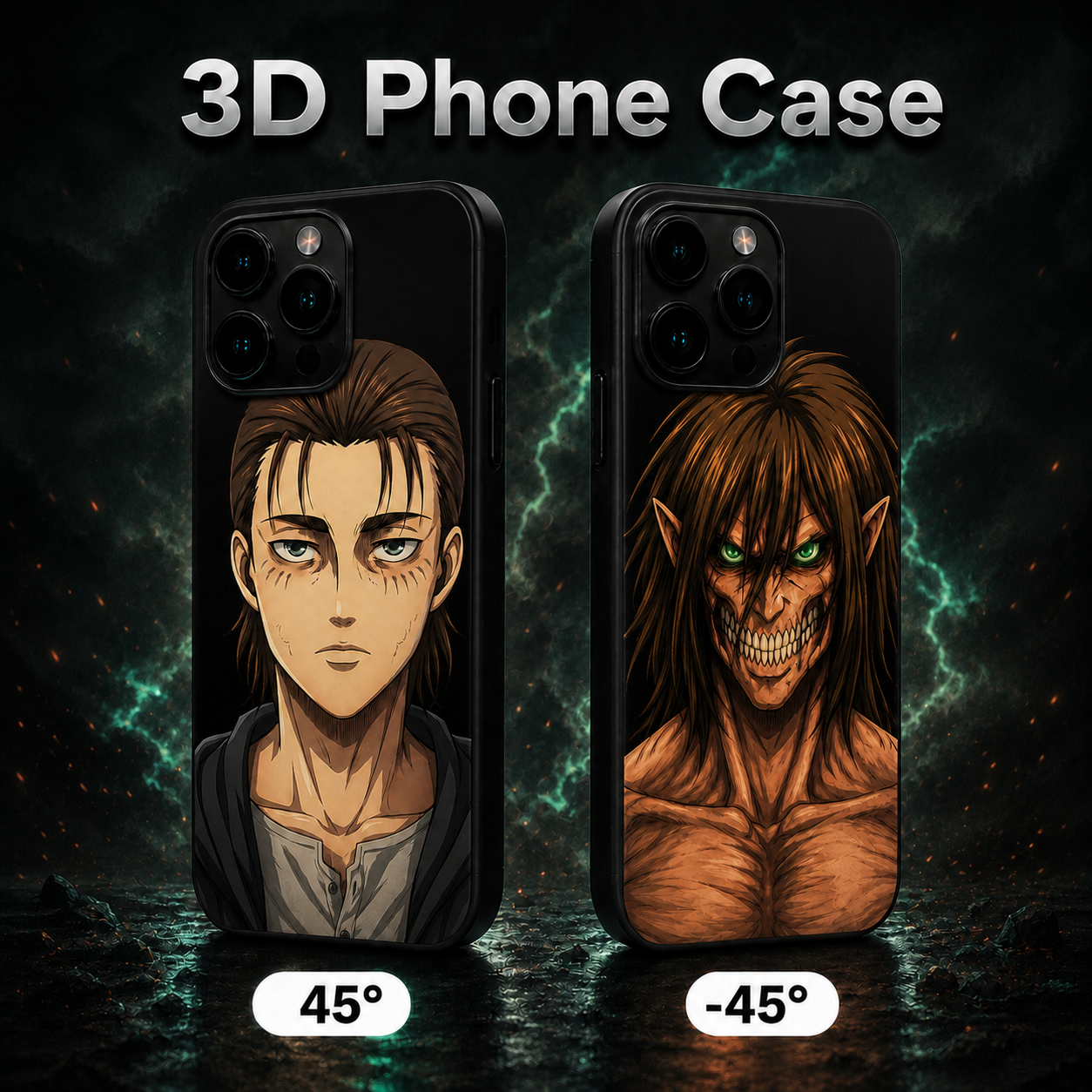 Attack On Titan - Eren 3D Phone Case