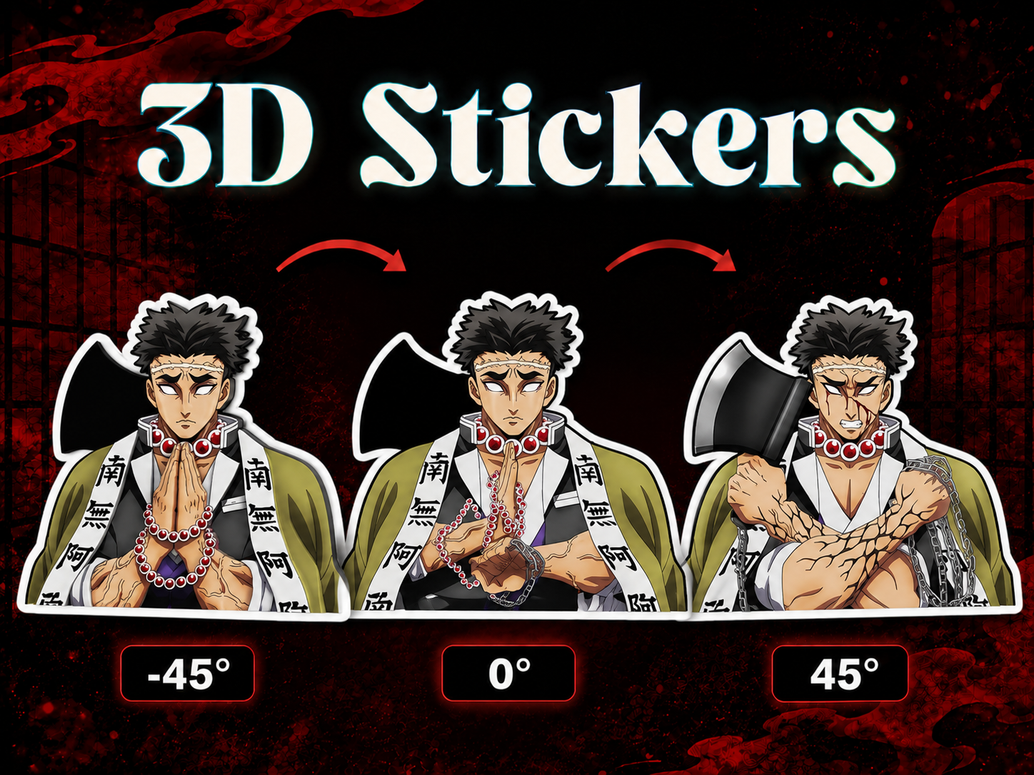 Demon Slayer - Gyomei 3D Stickers