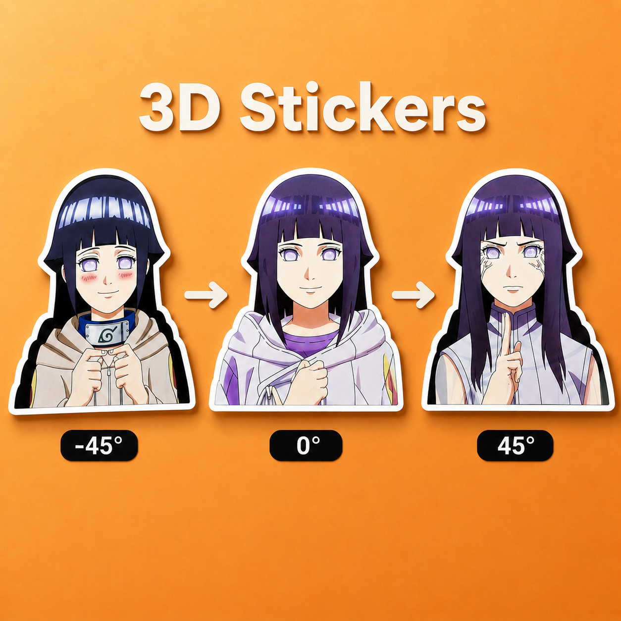 Naruto - Hinata 3D Stickers