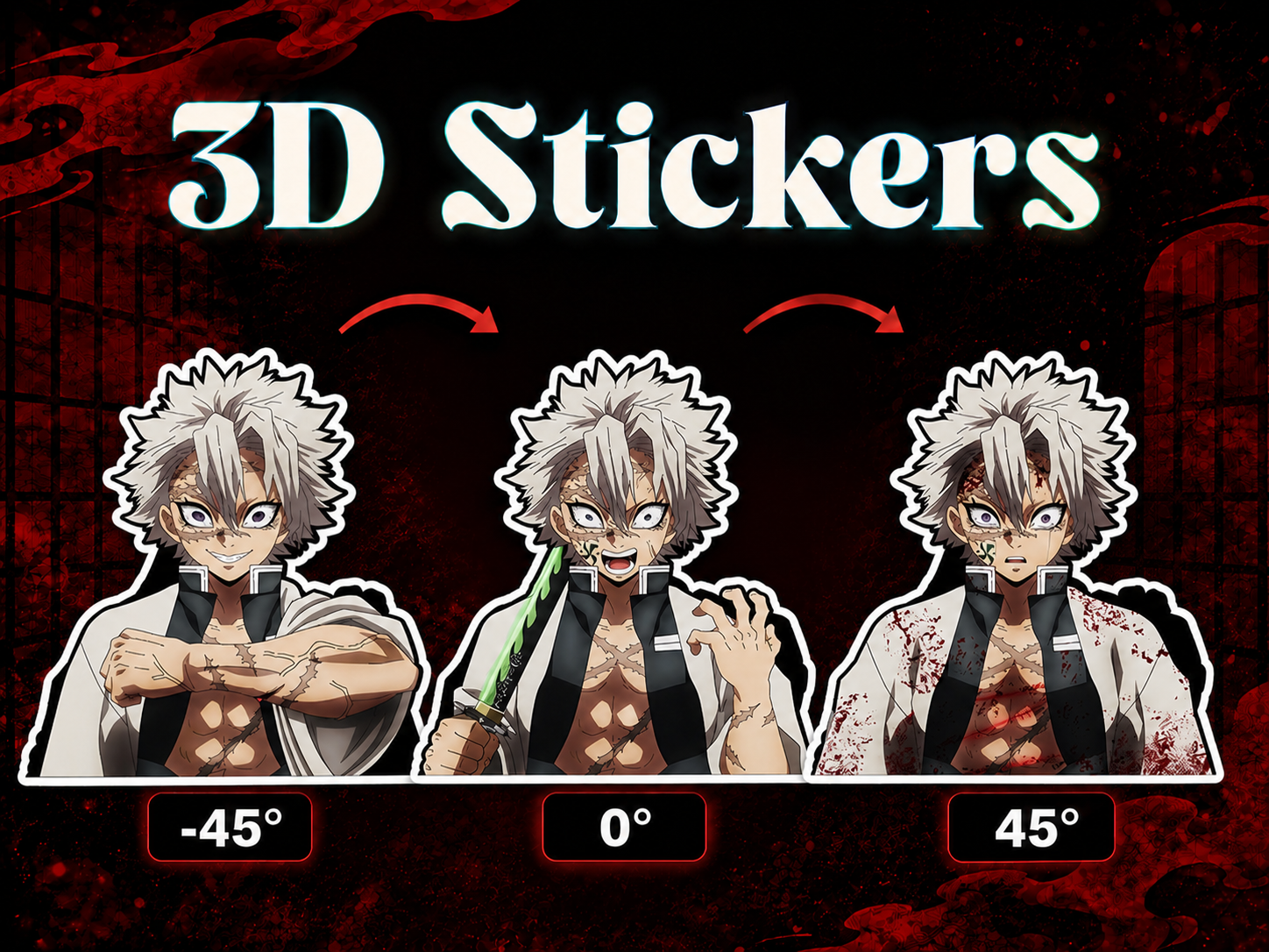 Demon Slayer - Sanemi 3D Stickers