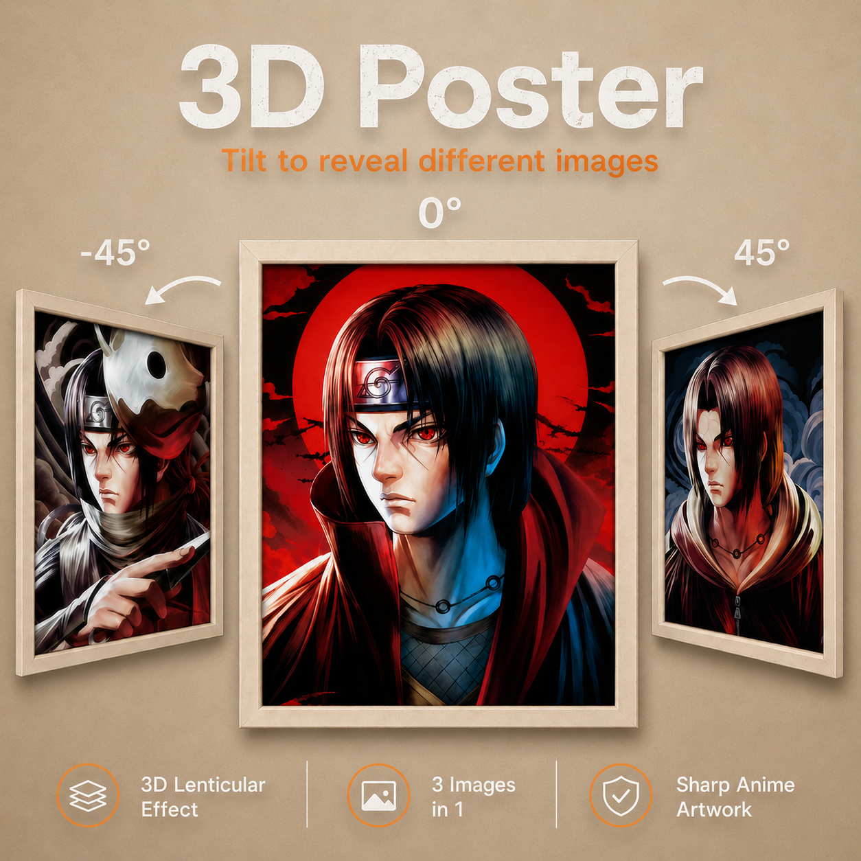 Naruto - Itachi 3D Poster