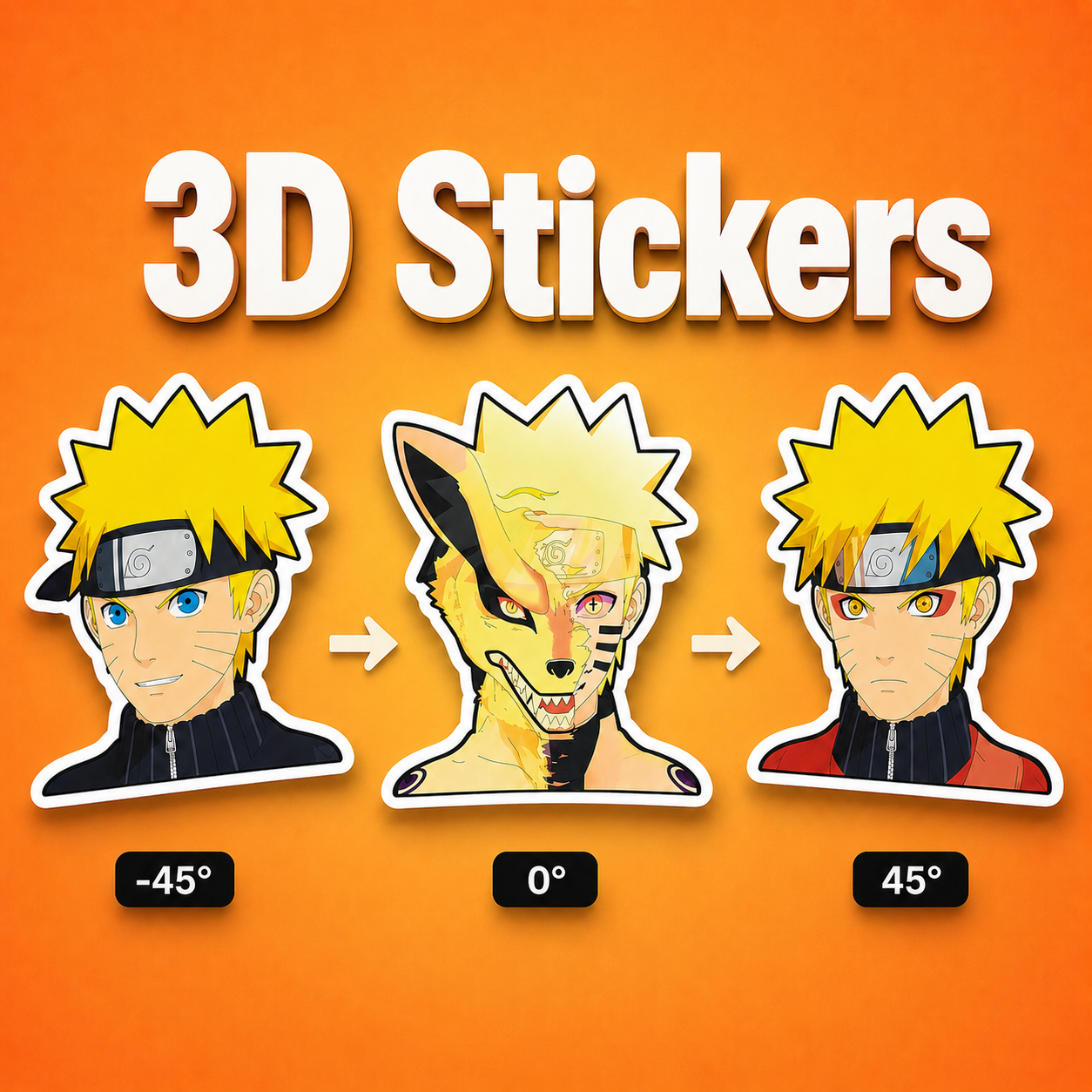 Naruto 3D Stickers