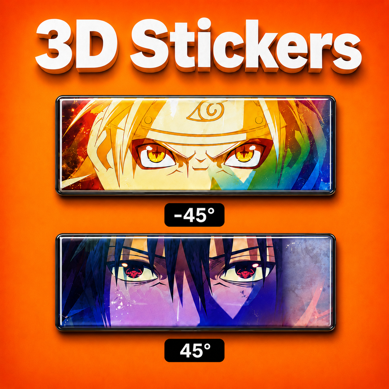 Naruto and Sasuke 3D Stickers