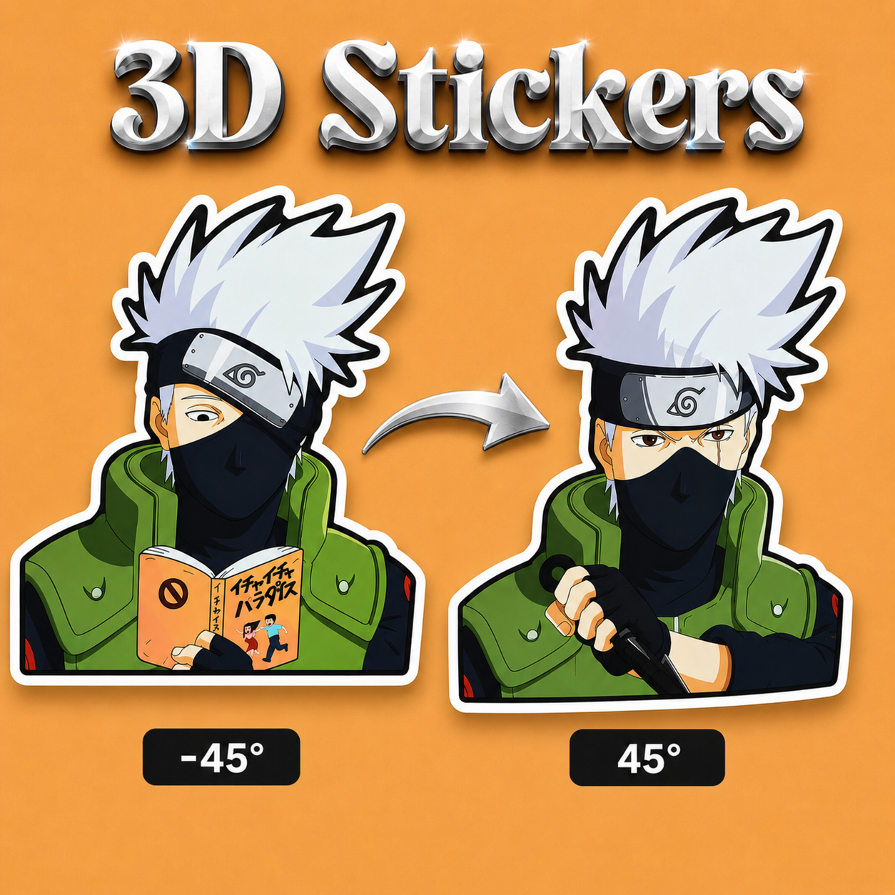 Naruto - Kakashi 3D Stickers