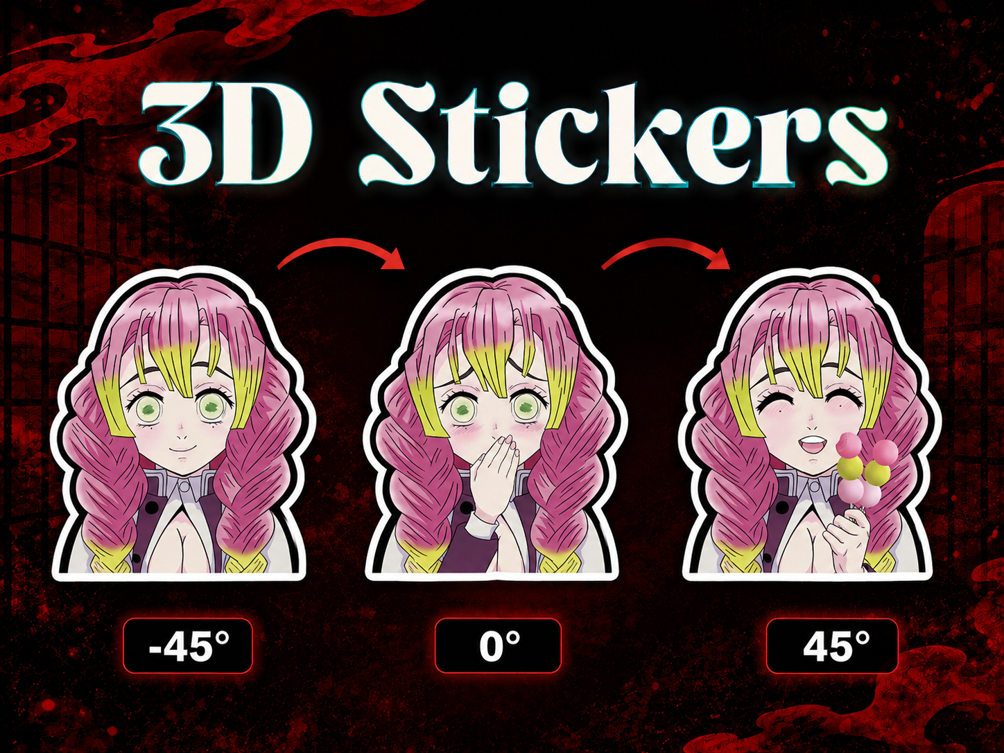 Demon Slayer - Mitsuri 3D Stickers