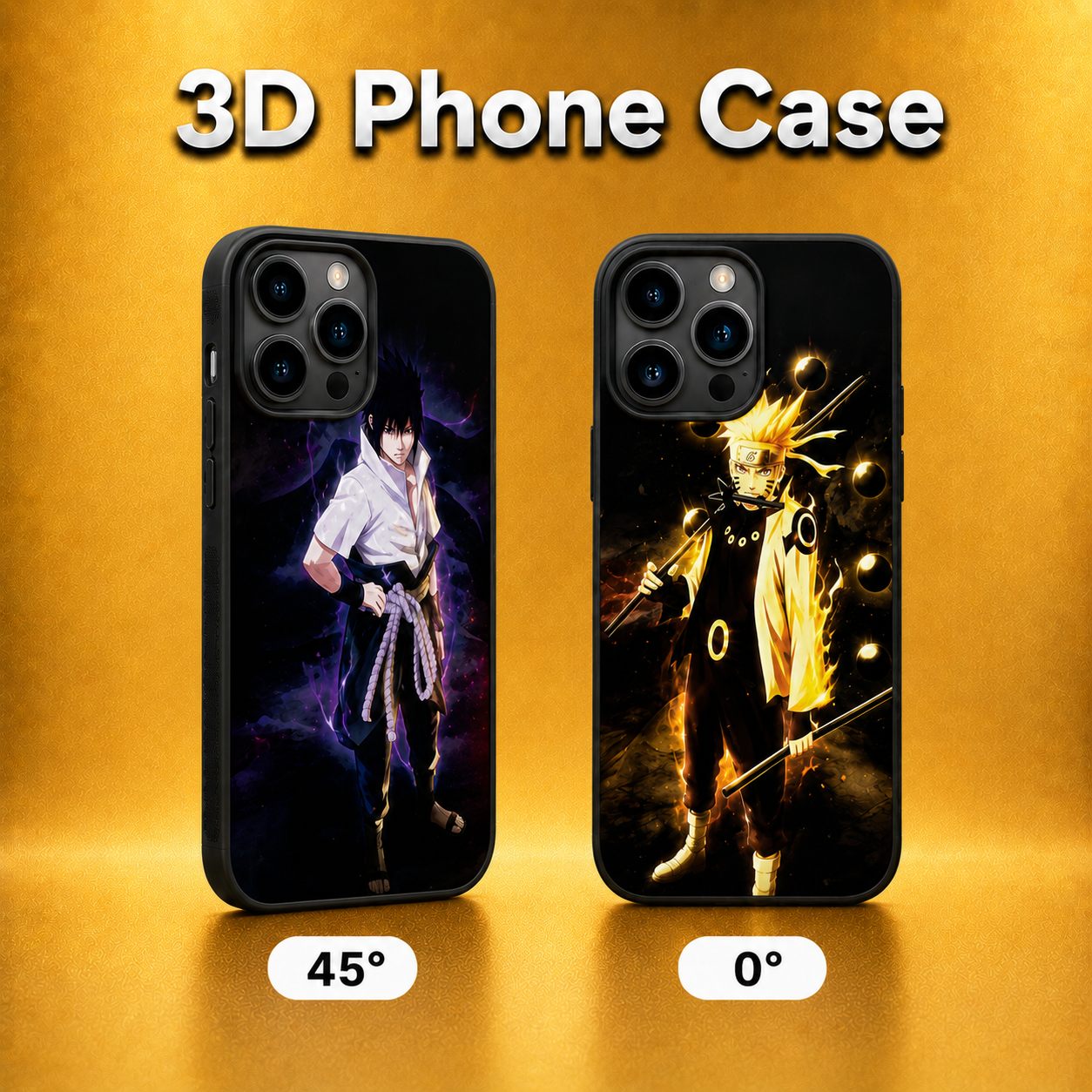 Naruto and Sasuke 3D Phone Case