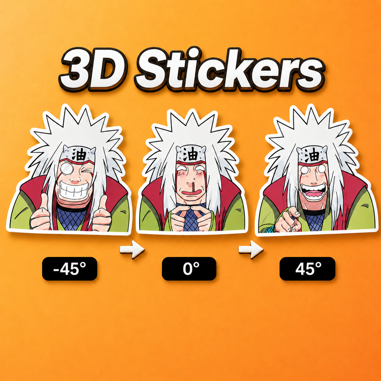 Naruto - Jiriya 3D Stickers