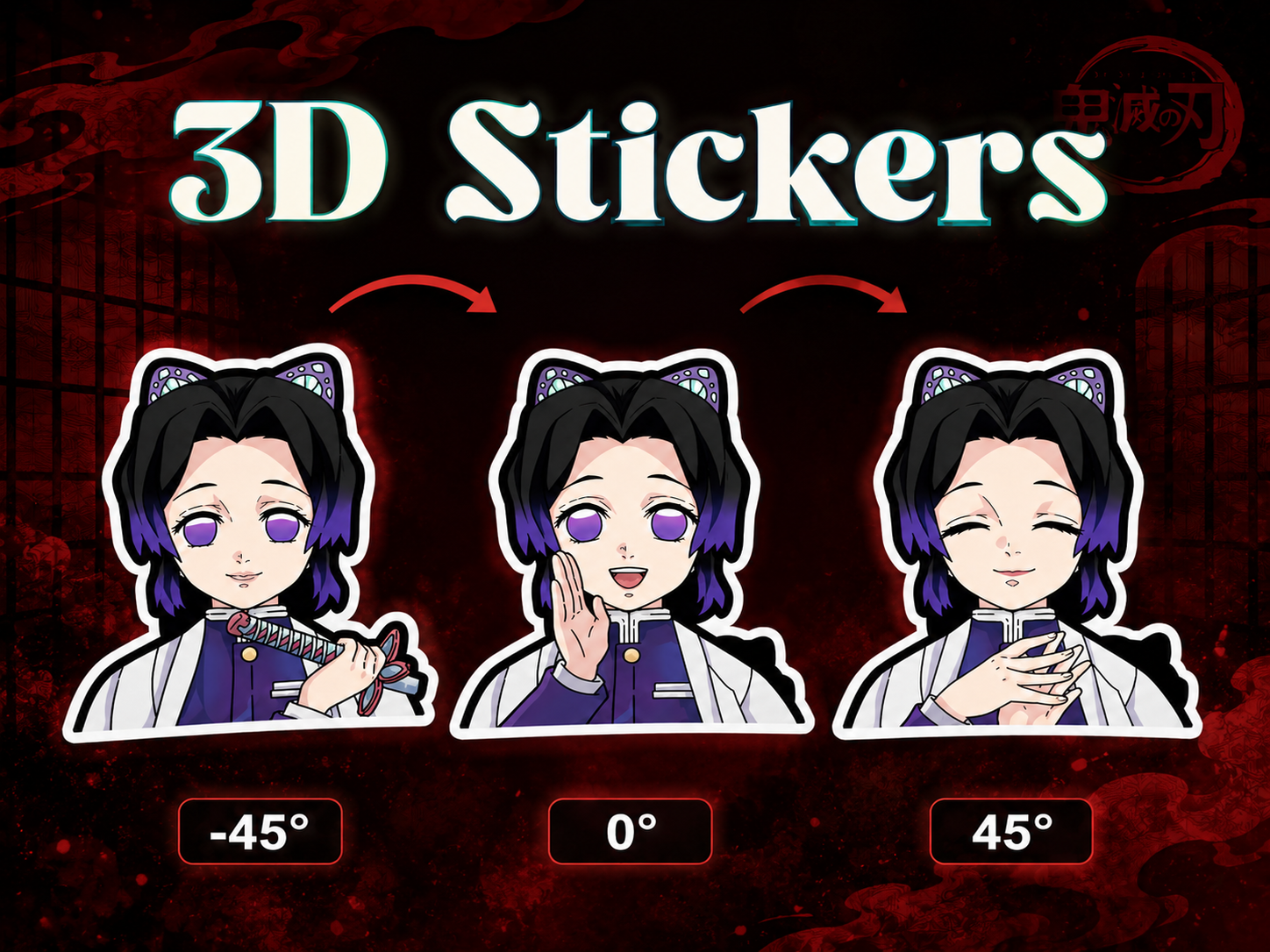 Demon Slayer - Shinobu 3D Stickers