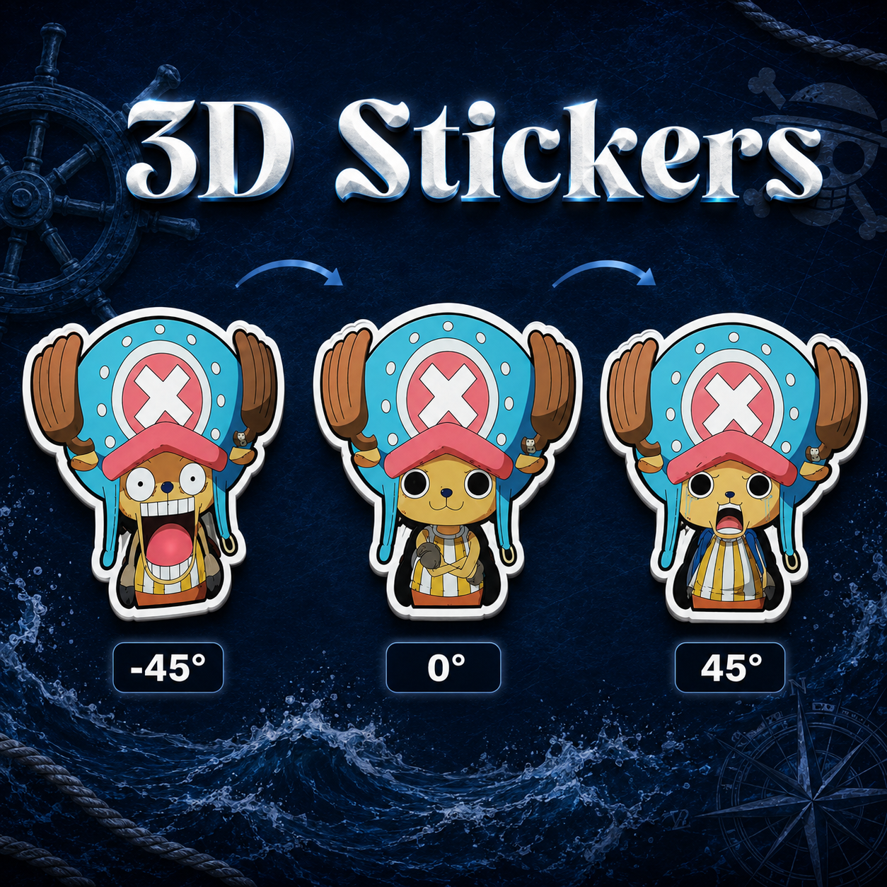 One Piece - Tony Chopper 3D Stickers