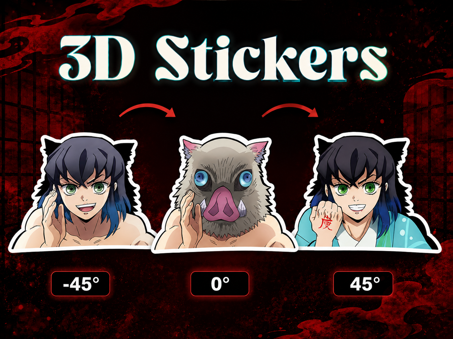 Demon Slayer - Inosuku 3D Stickers